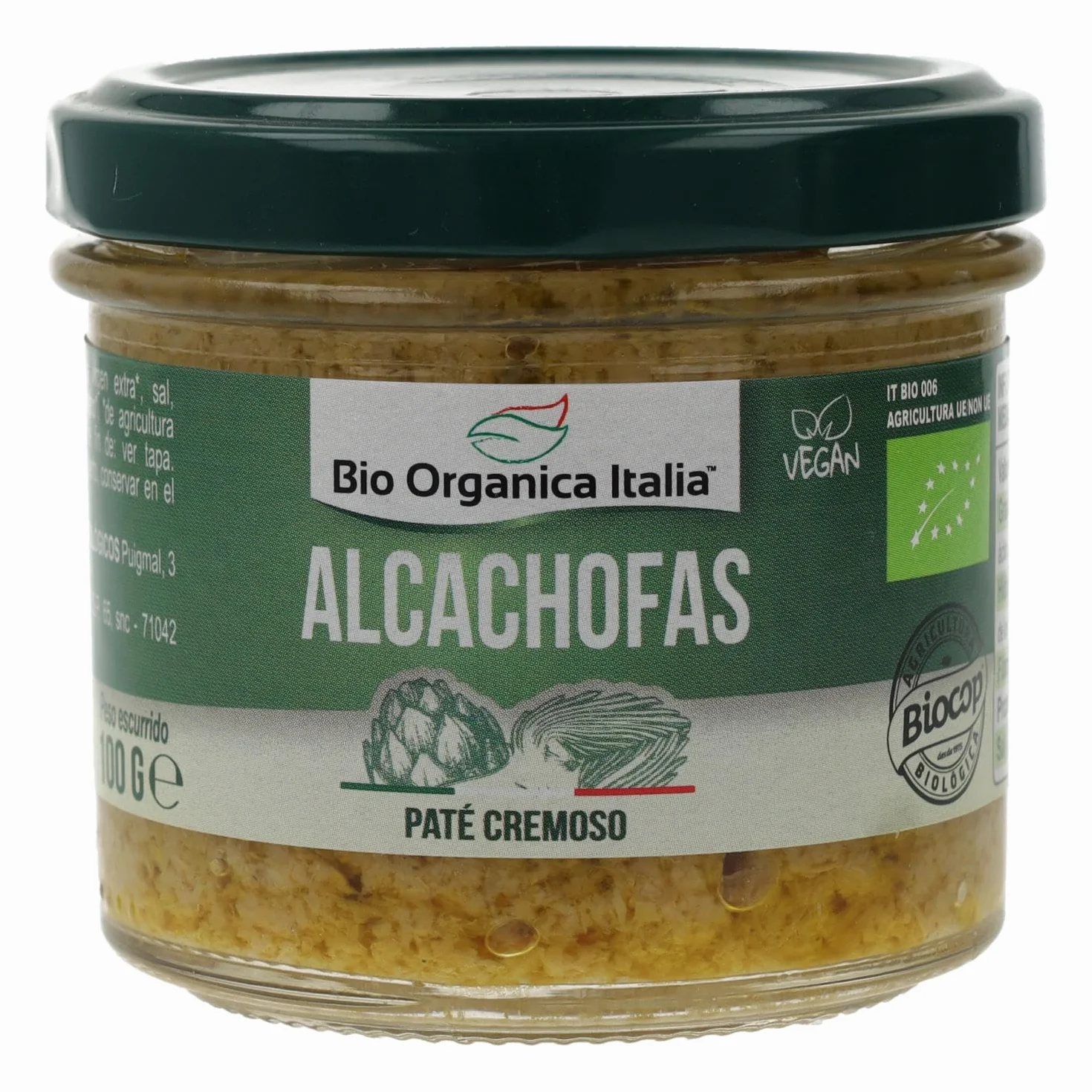 Paté de Alcachofas Bio Organica Italia 100 gr