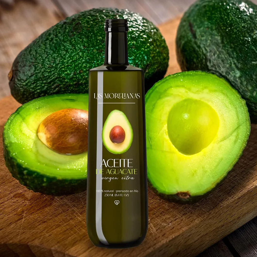 Las Morelianas Aceite de Aguacate Virgen Extra 100% Natural, Producido en México, Botella de Cristal 250ml