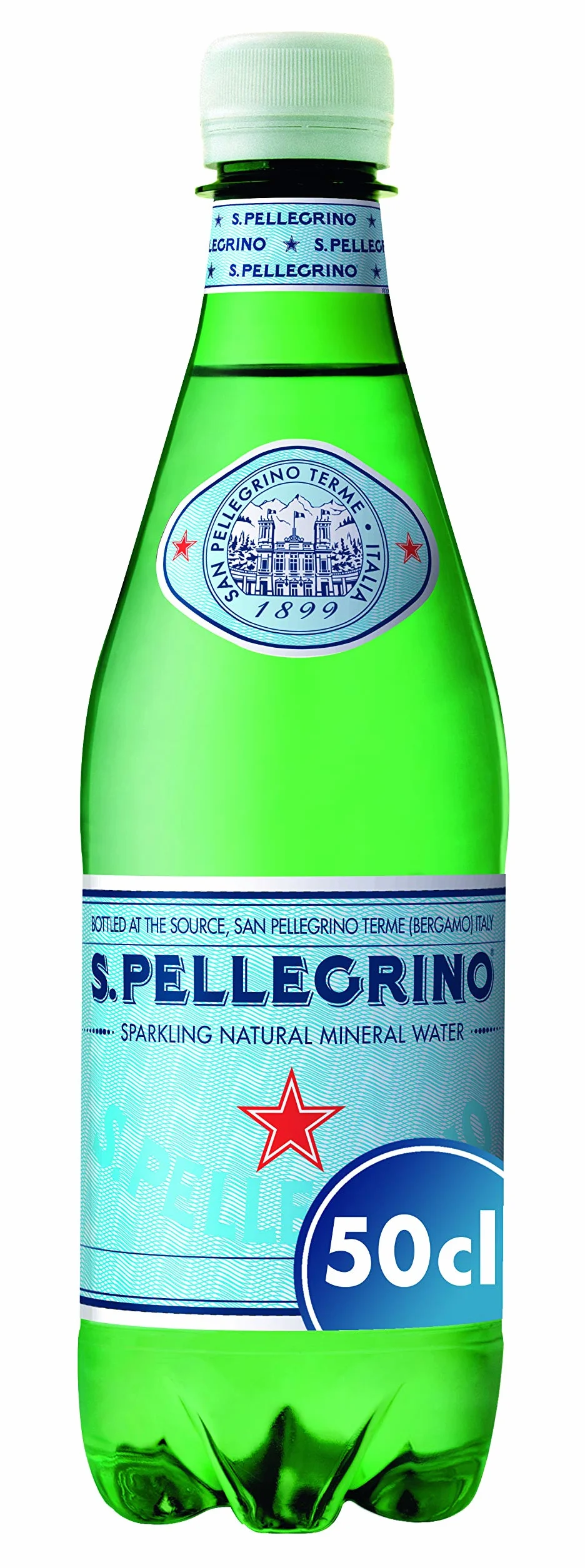 S. Pellegrino Agua Mineral Natural con Gas 4 Packs de 6 x 50cl, 24 botellas