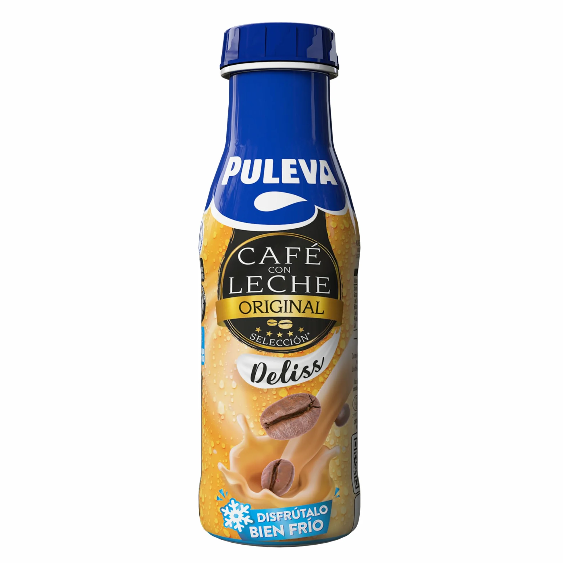 Puleva Café con Leche, Original Deliss, Café Preparado para llevar, Sin Gluten - Pack 12x240ml