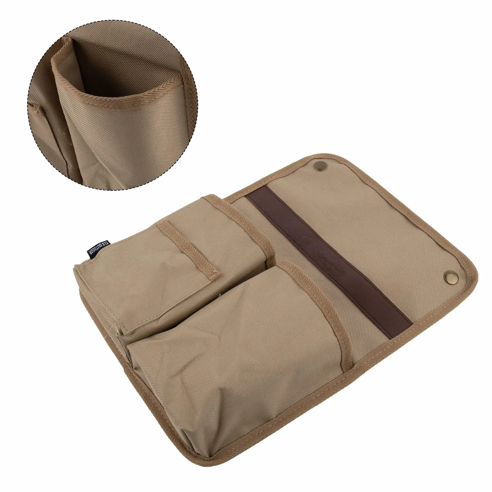 Plegable Bolsa de almacenamiento portátil para silla de camping, organizador lateral de lona con múltiples bolsillos