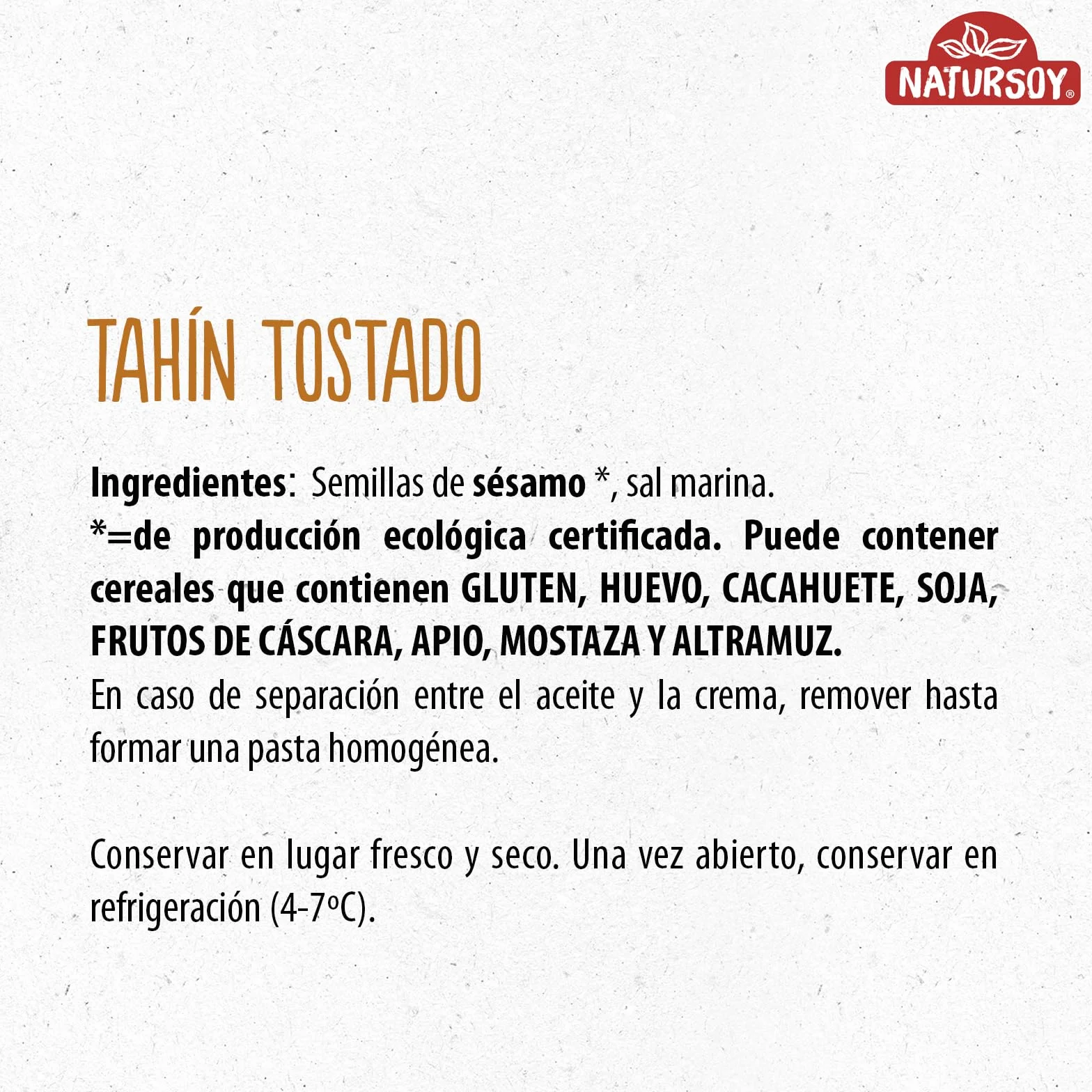 Natursoy Tahin Tostado Grande