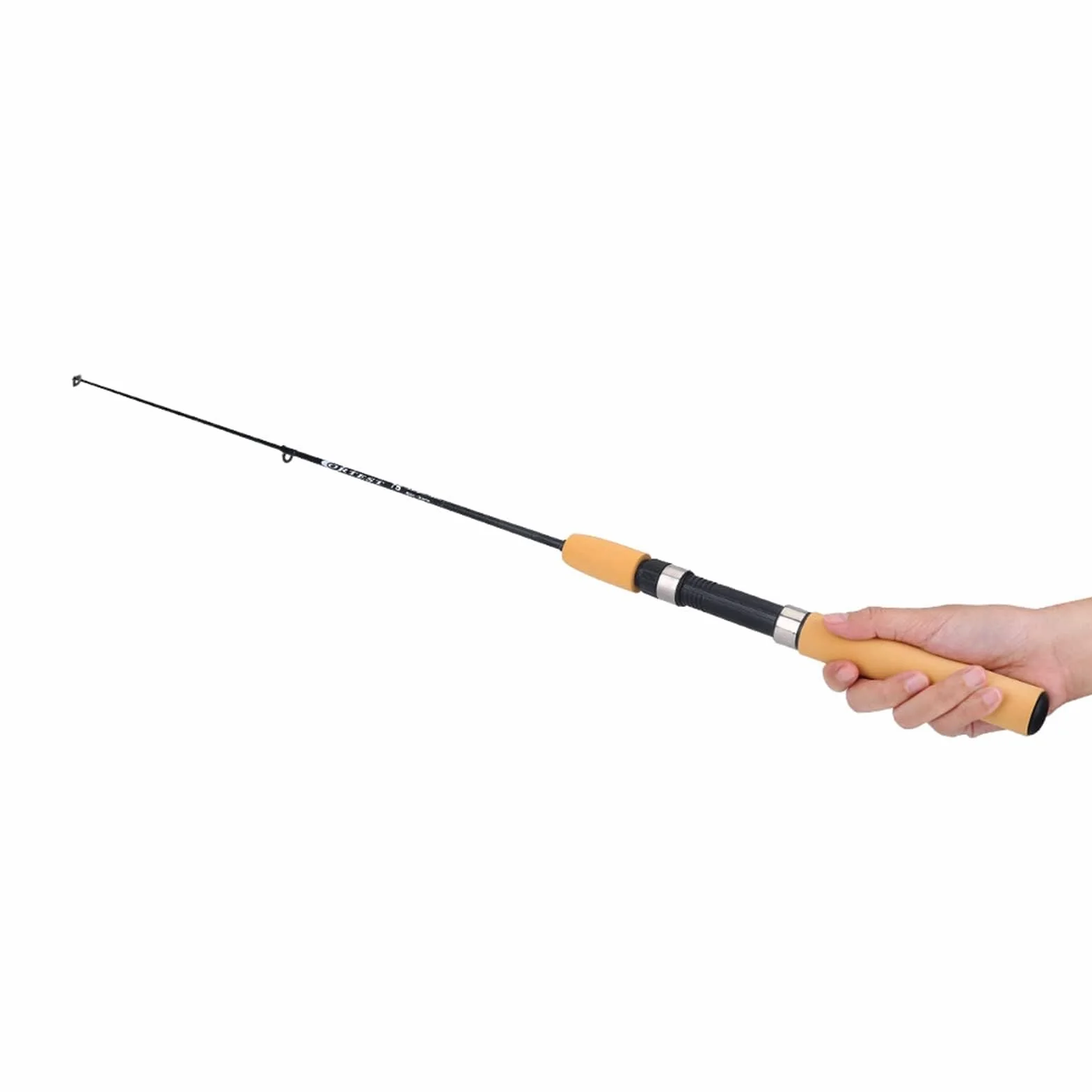 VBESTLIFE Mini Caña de Pescar de Hielo Retráctil Fibra de Vidrio