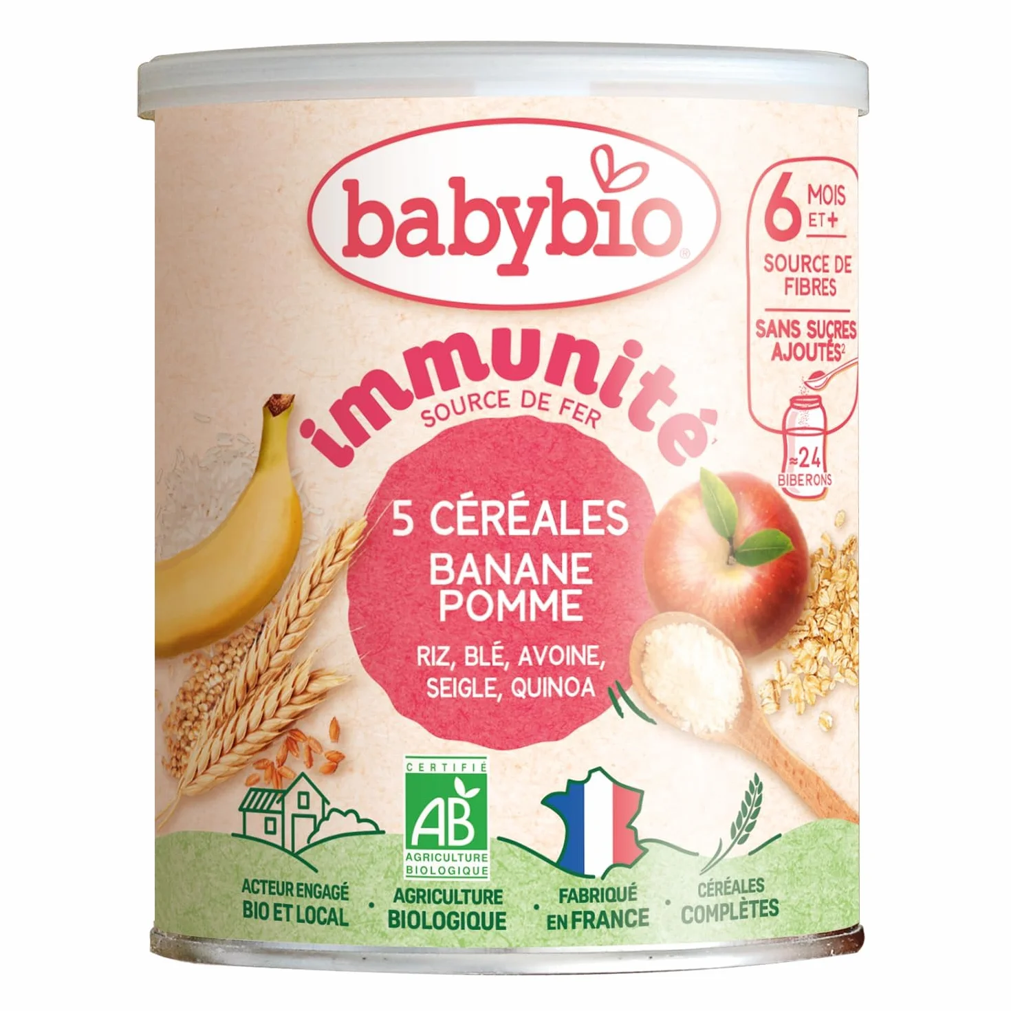 Babybio Cereales 3 Frutas - 220 gr