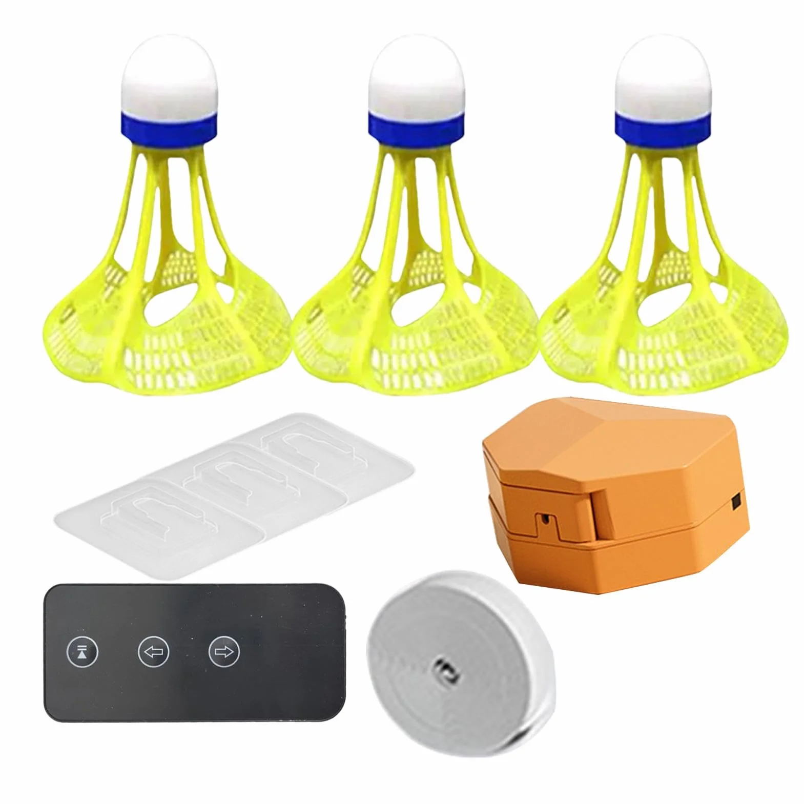 Juego de bádminton individual portátil con 3 iluminaciones, funciona con pilas y control remoto