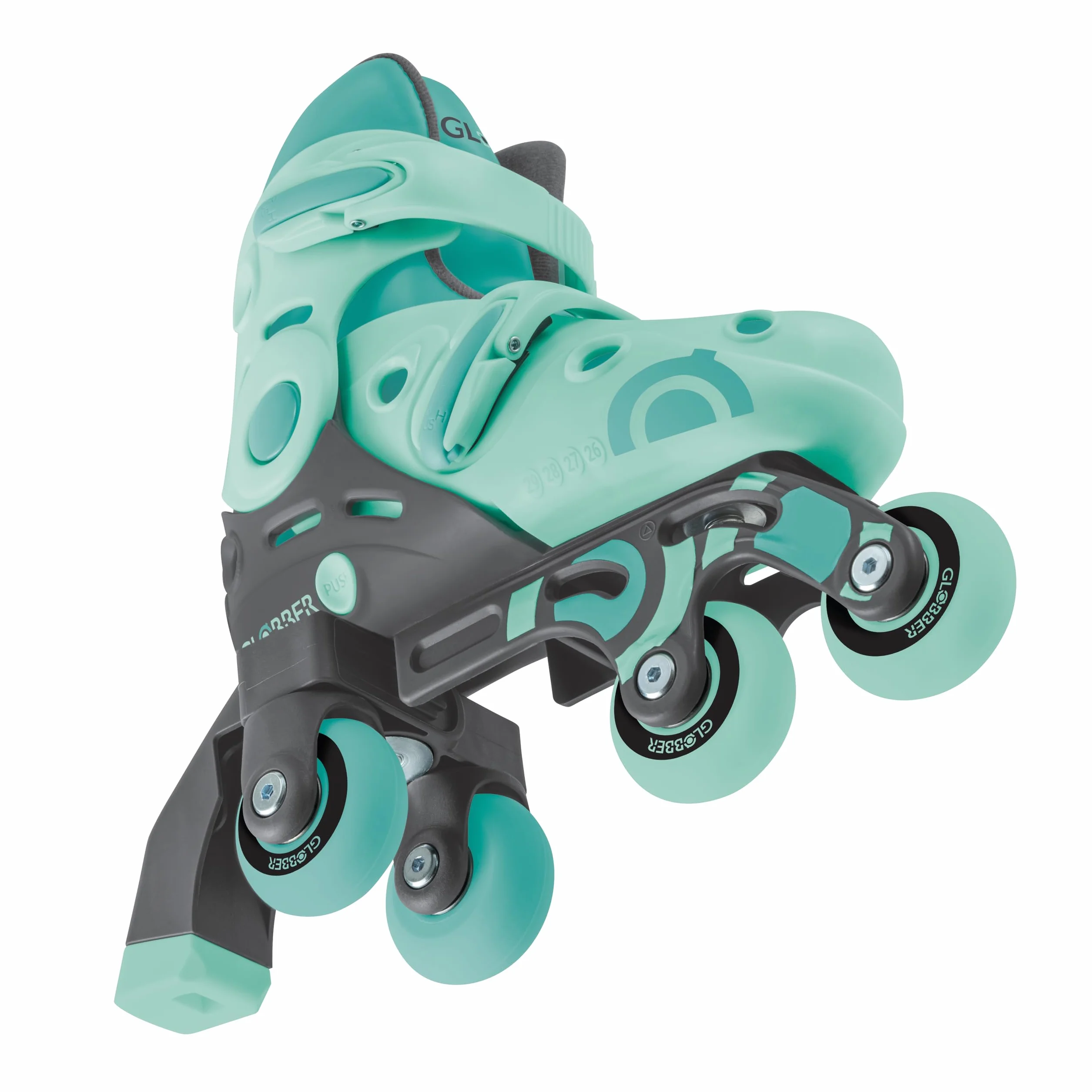 Globber Patines en Línea 2 en 1 - Patines niños 3-5+ años Talla 30-33 Verde Menta
