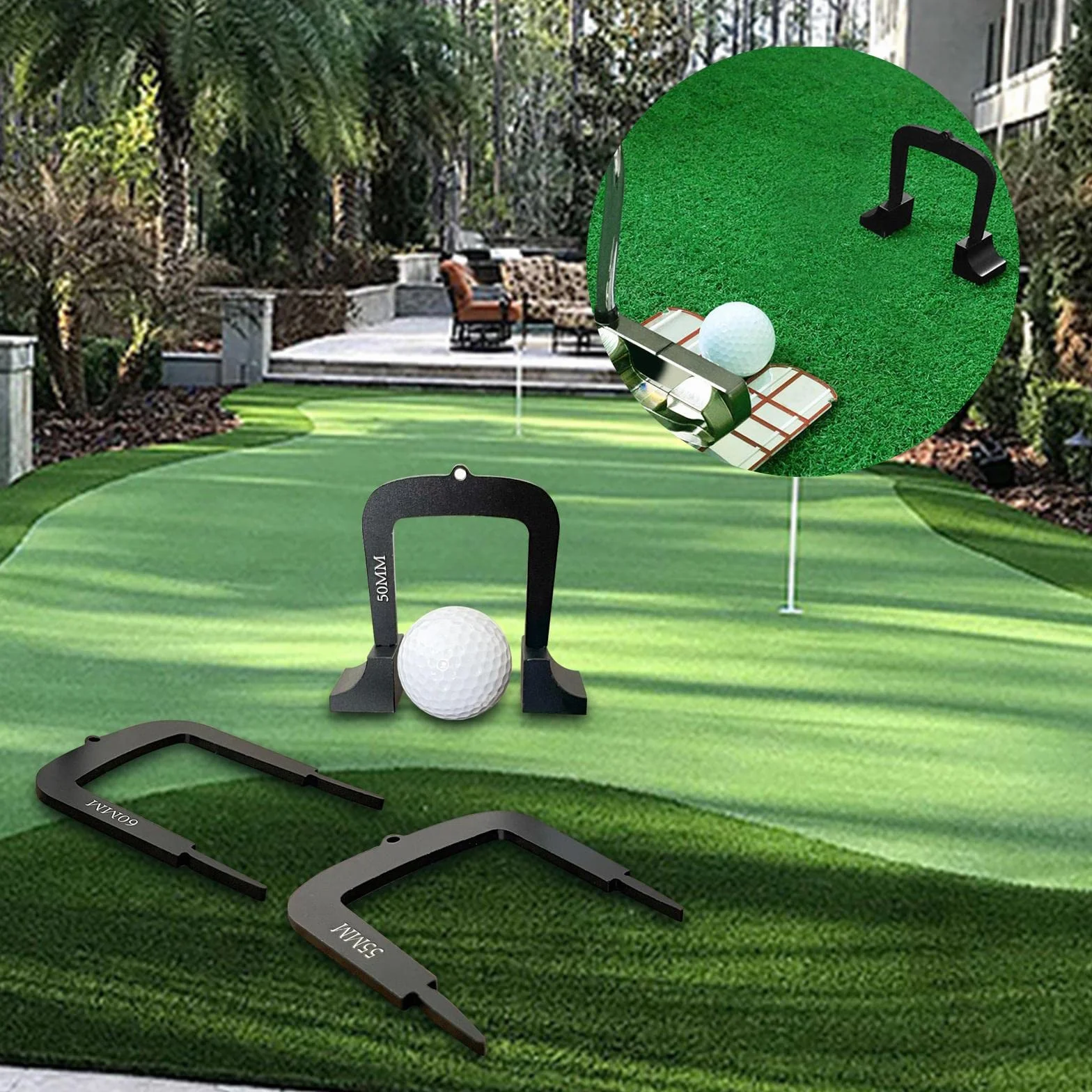 Perfeclan Portería para Putter de Golf, Accesorios de Práctica