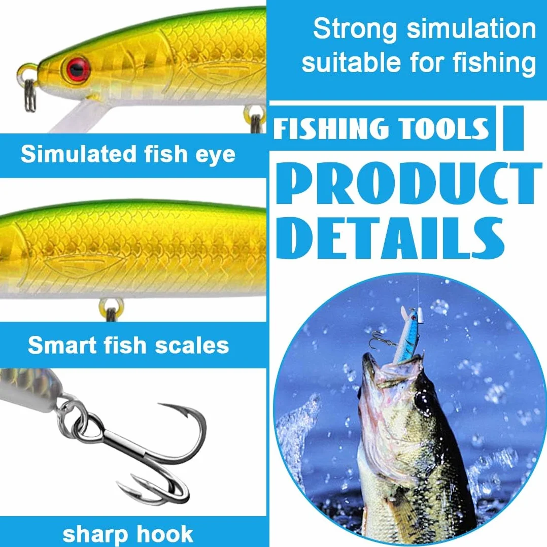 Señuelos Pesca Metal 5 Piezas Cebos Artificiales Mar Trucha Perca Lucio