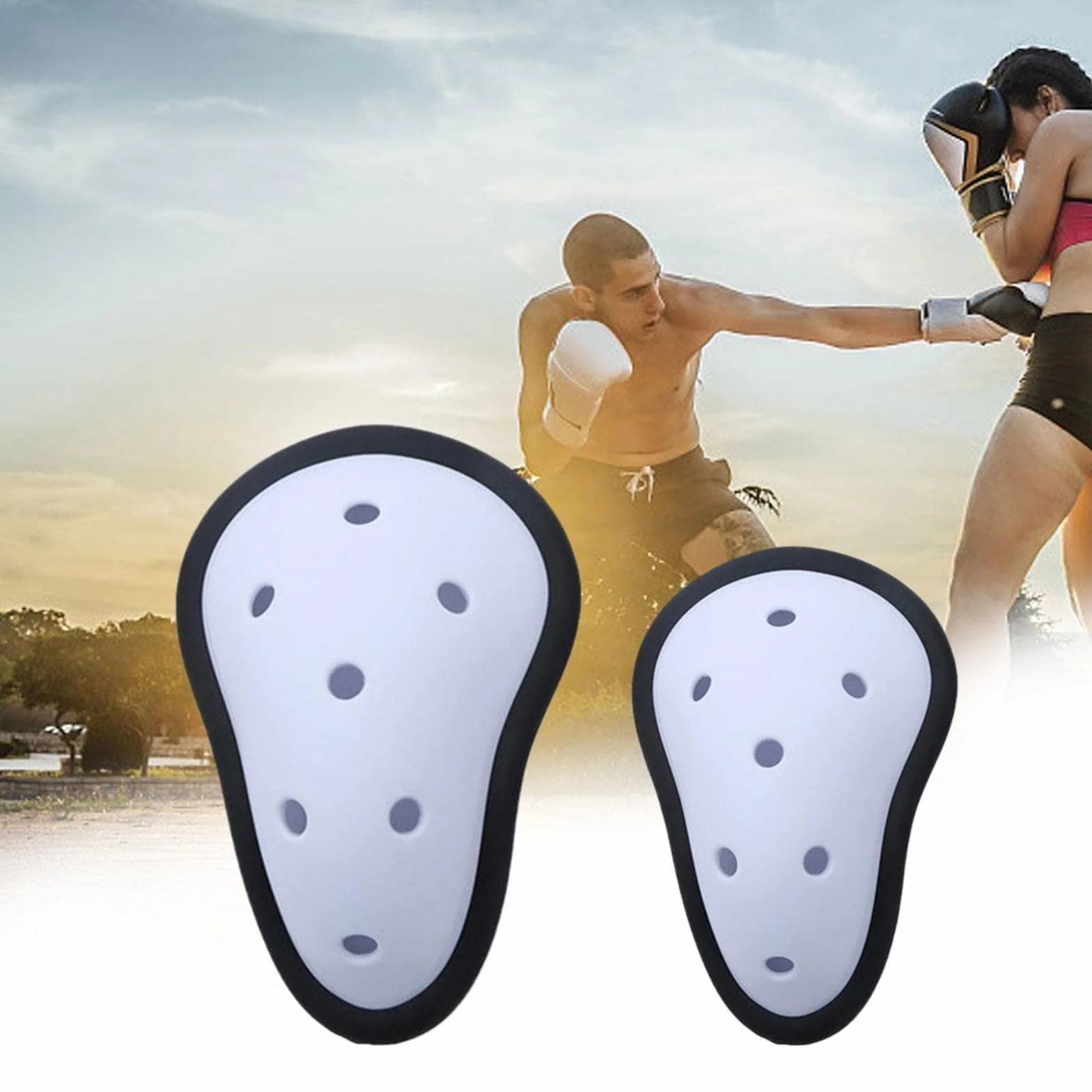 Protector de entrepierna de fútbol transpirable para niños y hombres, taekwondo, boxeo