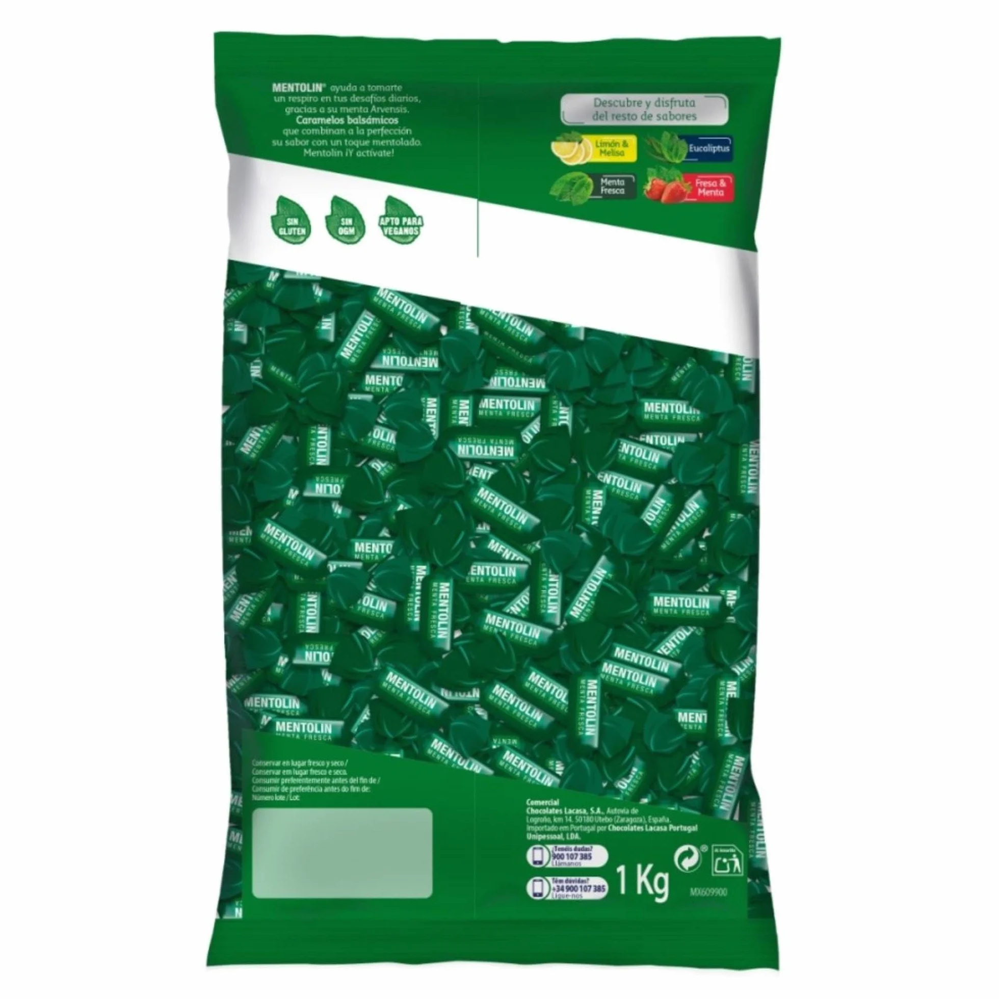 Mentolín Caramelo Balsámico con Azúcar - 1000 gr
