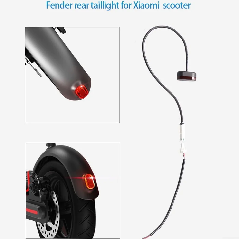 Xiaomi Pro Kit de luz de freno trasera con hebilla de cable de batería y línea de alimentación de 18 cm para scooter eléctrico