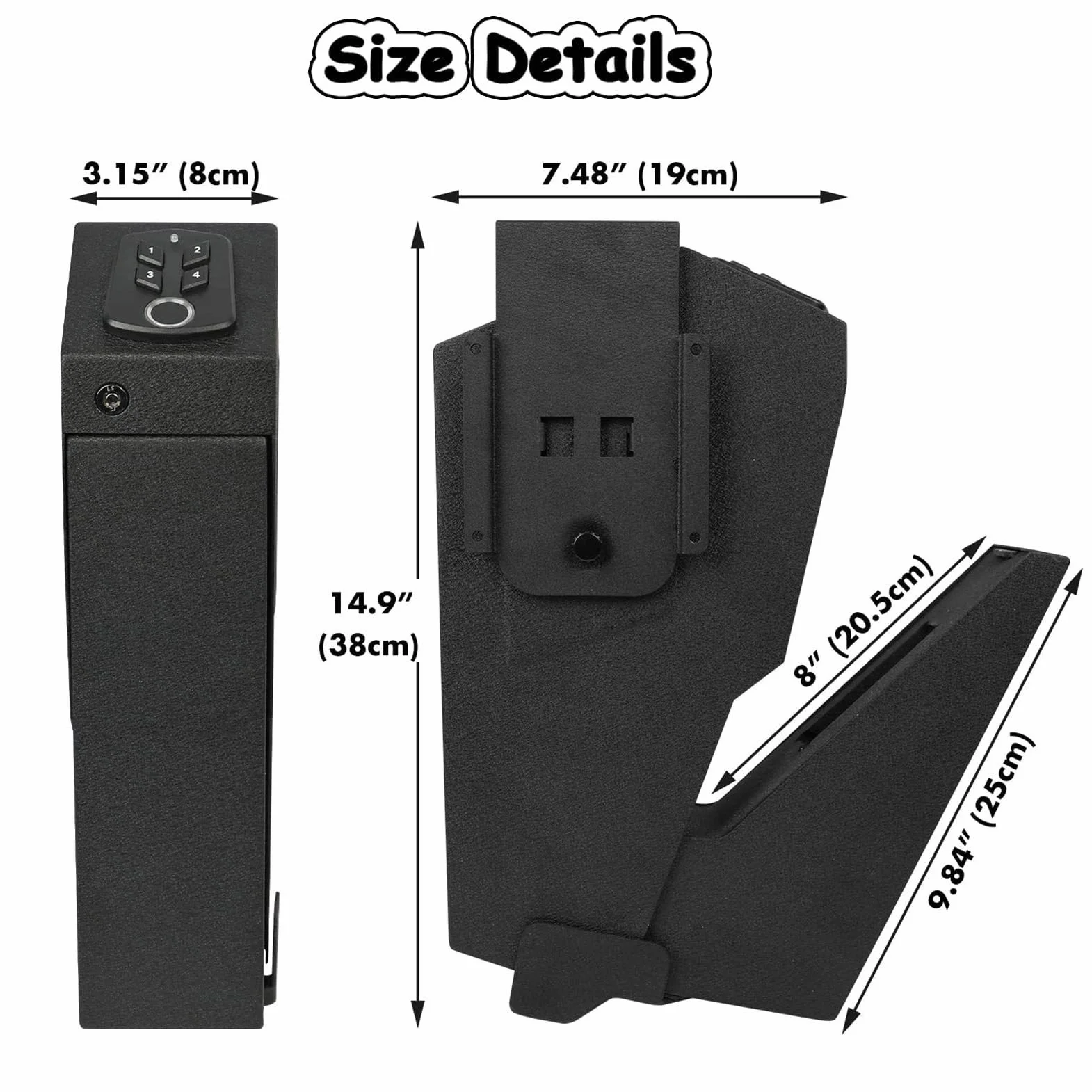 Caja Fuerte Biométrica para Armas con Huella Dactilar - Acceso Rápido, Desplegable para Pistolas