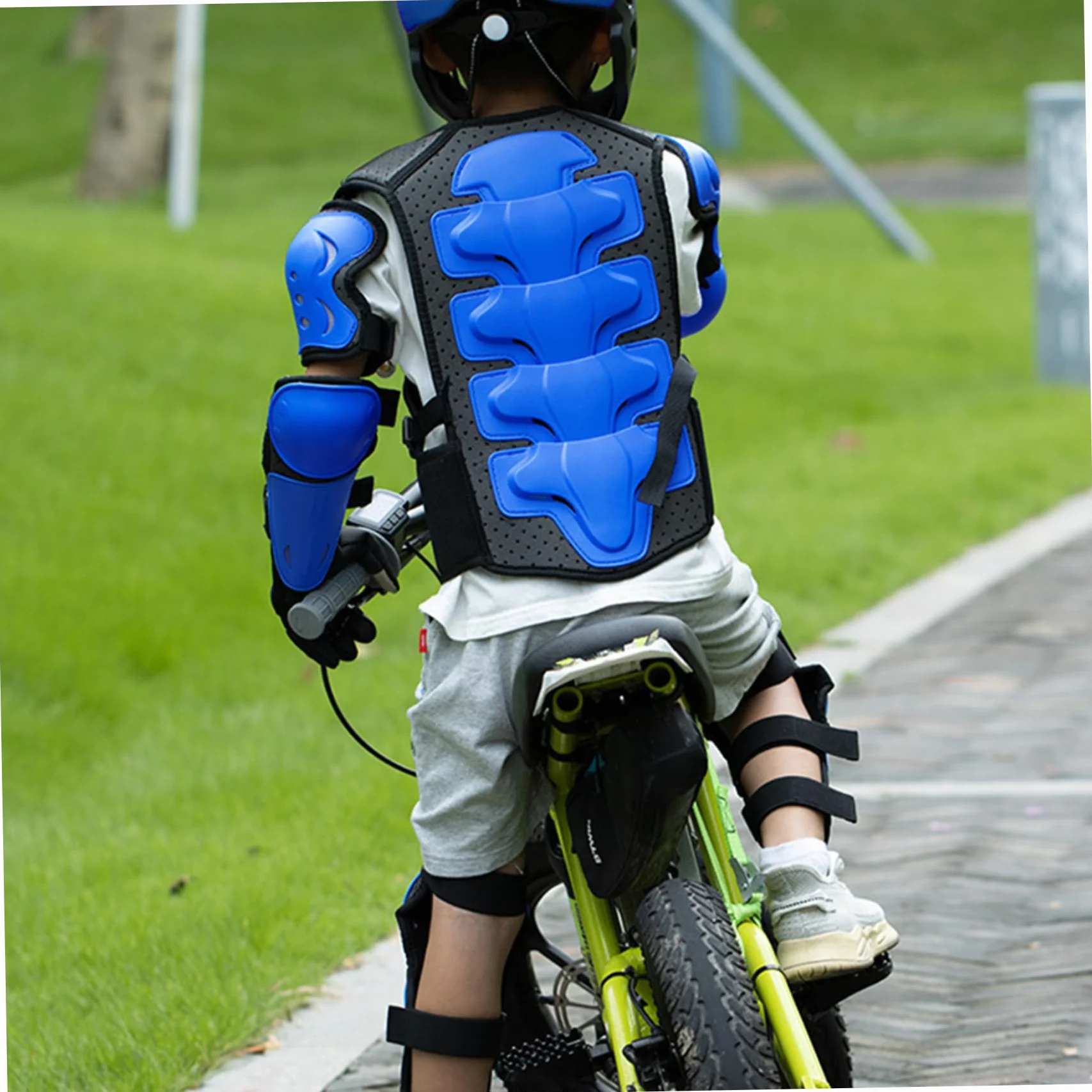 Protector de cuerpo para motocicleta infantil transpirable a prueba de golpes ajustable Dirtbike bicicleta monopatín