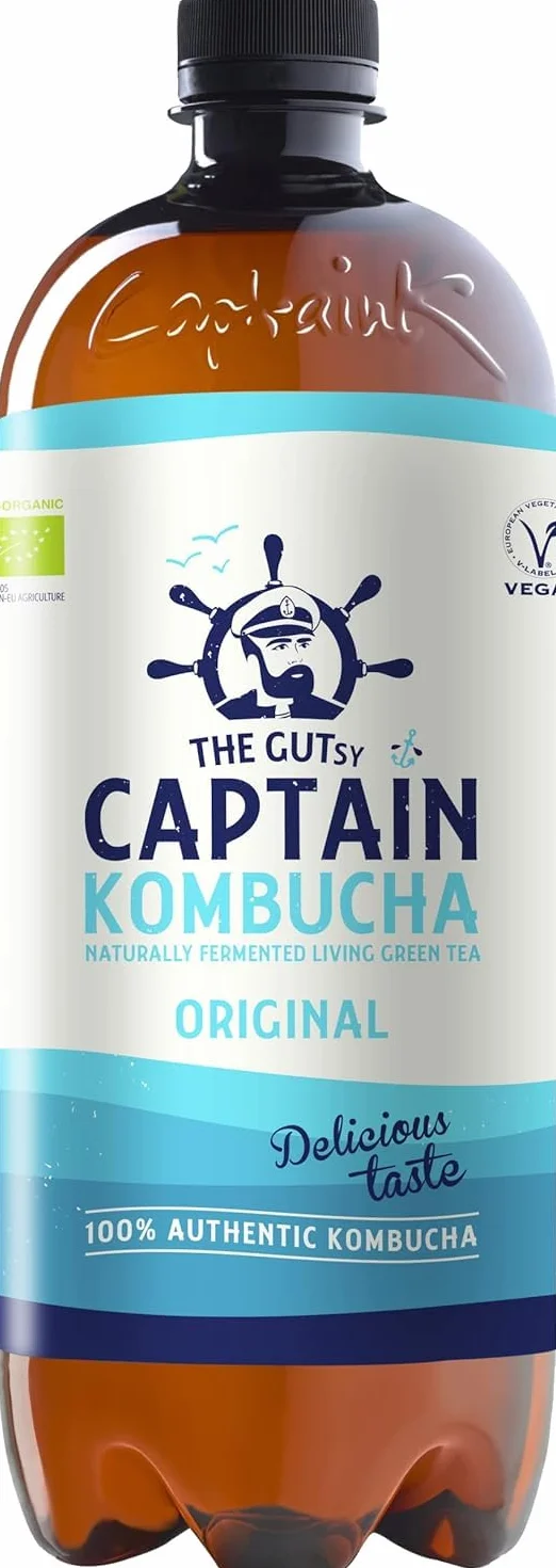 Gutsy Captain Kombucha 8x1l Bebida Probiótica Naturalmente Fermentada Sin Aditivos ni Conservantes Sin Pasteurizar Vegan MixBox