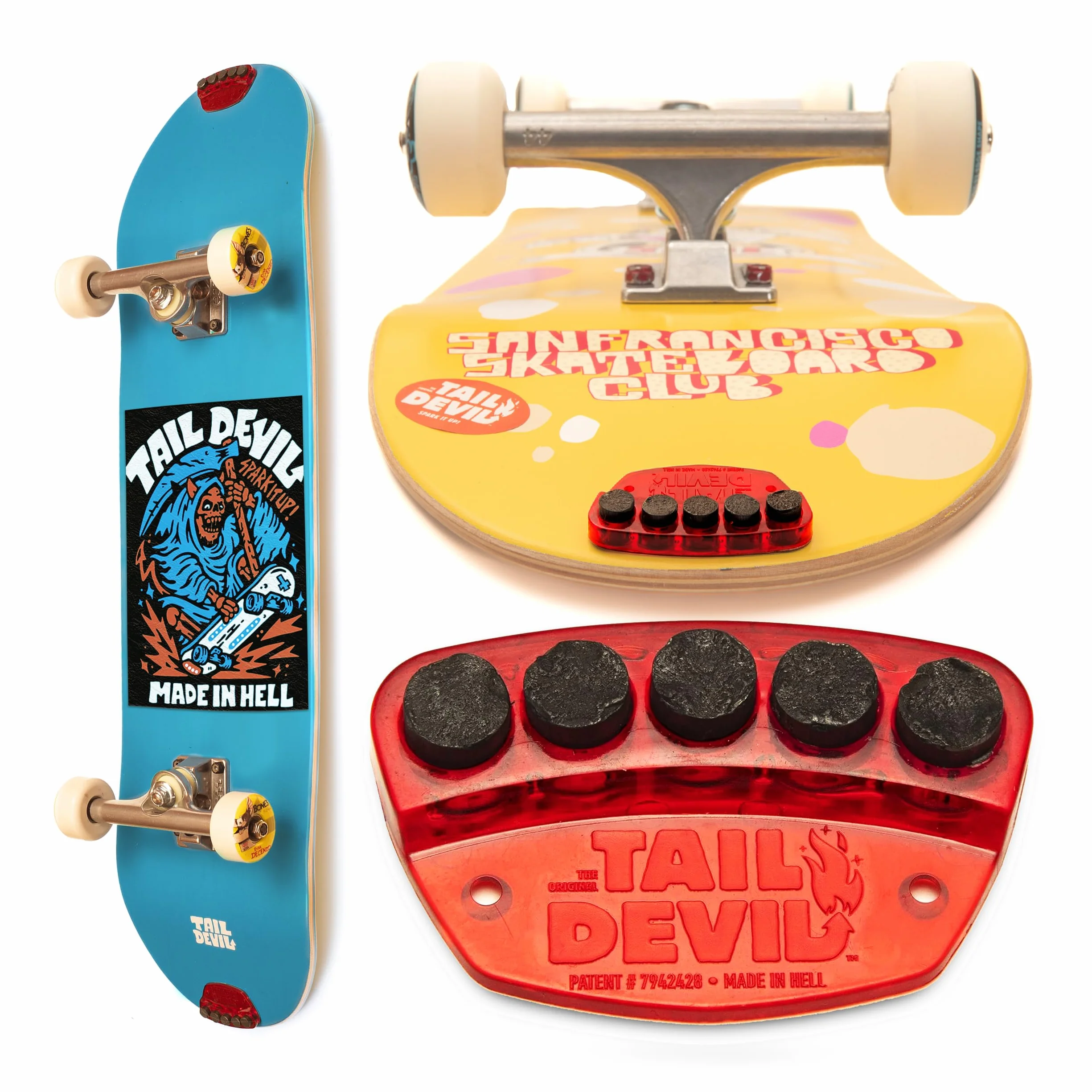 Tail Devil Spark It Up! Placas de Chispa para Skateboard para Niño y Adulto