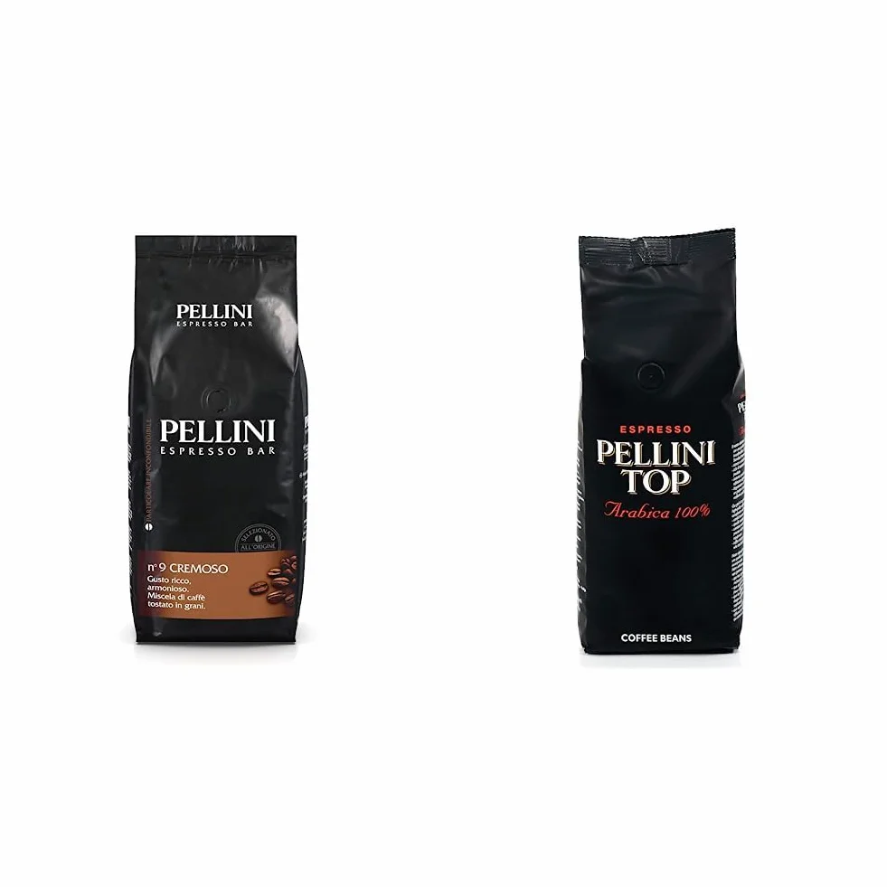 Pellini - Top 100% Arábica Granos 500 g & Caffè - Café en Grano Espresso Bar N. 9 Cremoso - 1 Kg