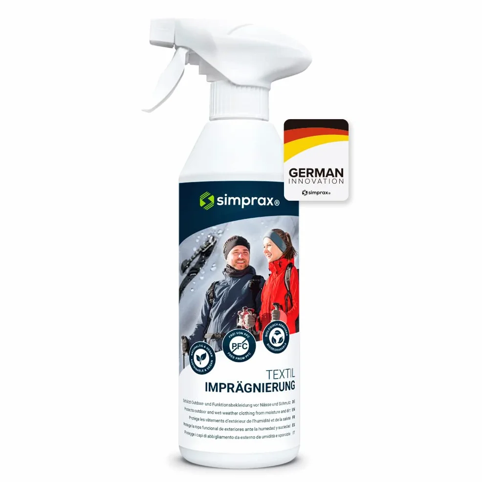 Spray Impermeabilizante Textil 500ml Ecológico para Ropa Técnica y GoreTex Softshell Sympatex