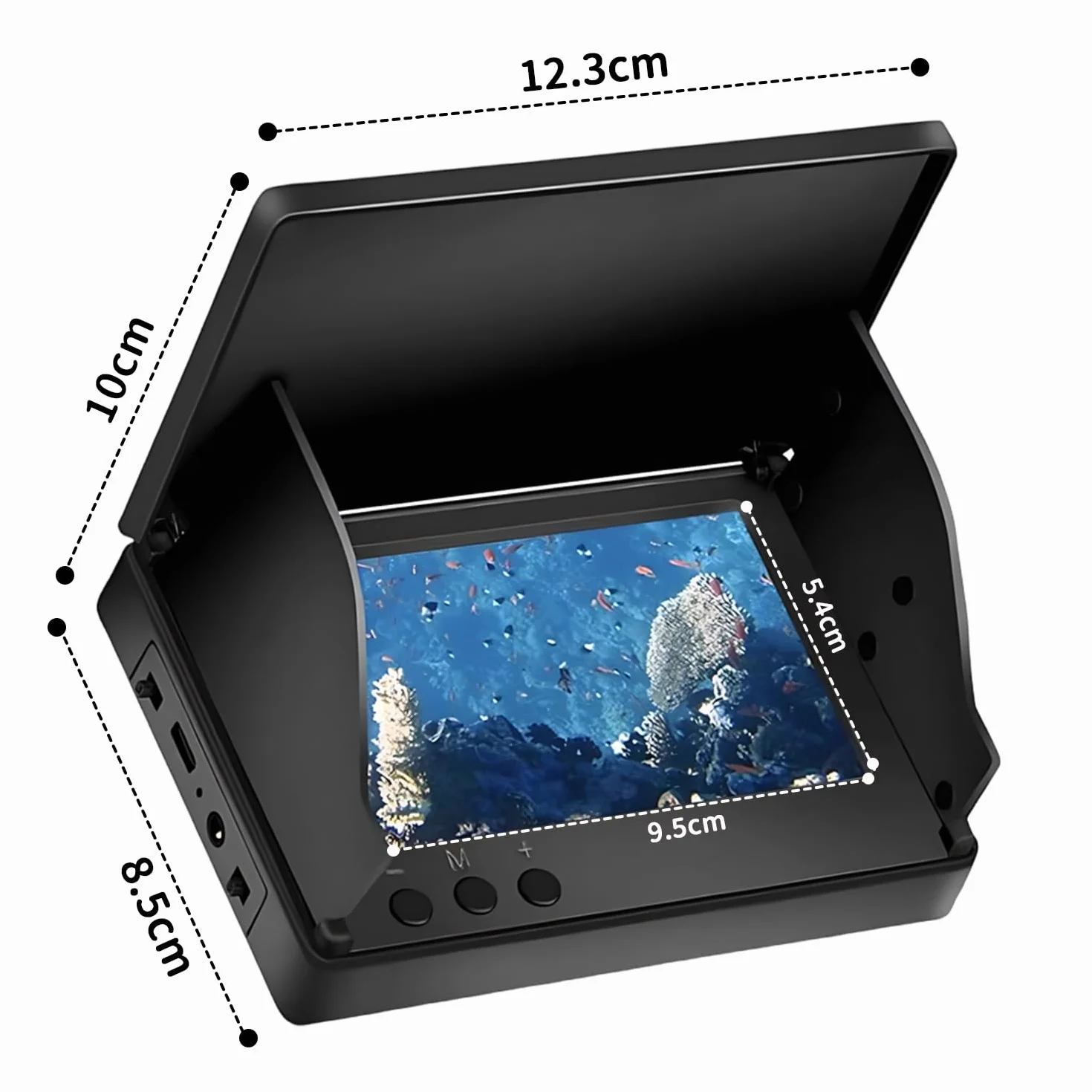 Cámara subacuática para pesca con pantalla IPS 4,3 pulgadas, cable 30 m, gran angular 220°, visión nocturna
