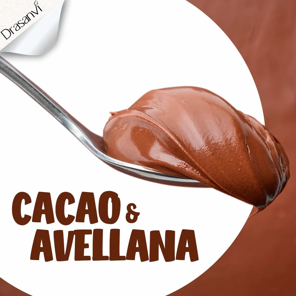 ECOSANA CREMA DE CACAO Y AVELLANAS CERTIFICADO BIO by DRASANVI - Ingredientes de procedencia ecológica - SIN aceite de palma - VEGANO - SIN GLUTEN - 200g
