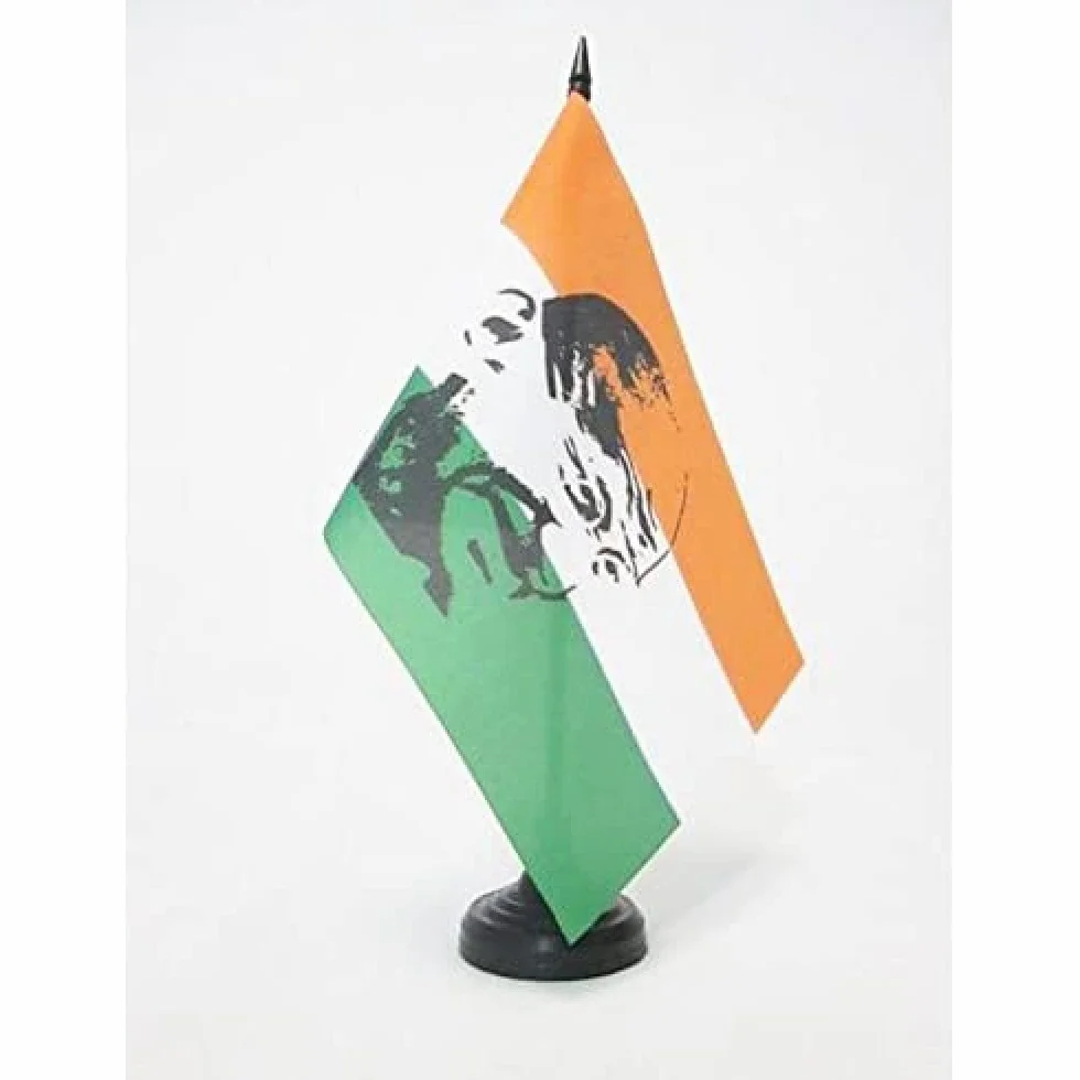 AZ FLAG Bandera de Mesa de India con Gandhi 21x14cm