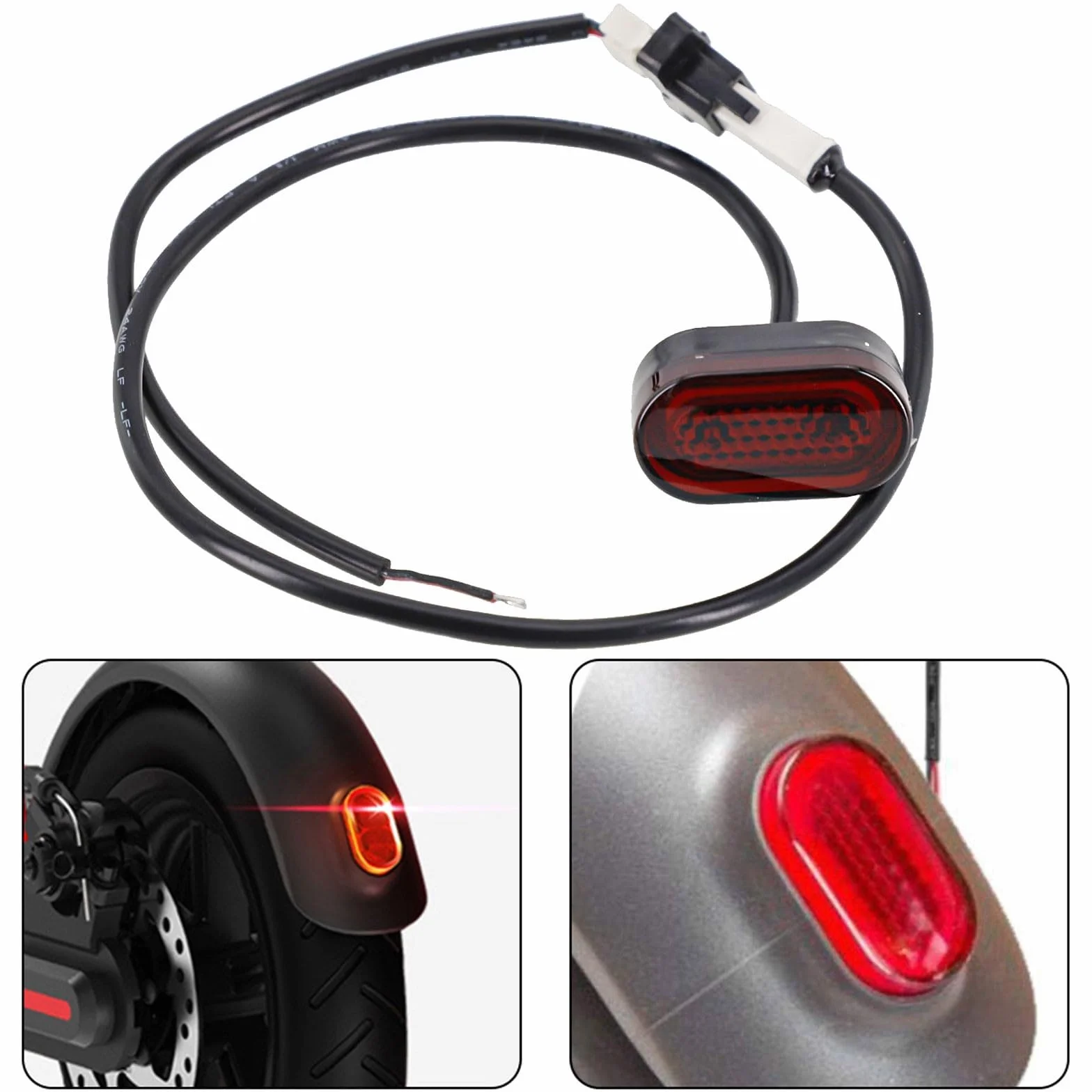 Xiaomi Pro Kit de luz de freno trasera con hebilla de cable de batería y línea de alimentación de 18 cm para scooter eléctrico