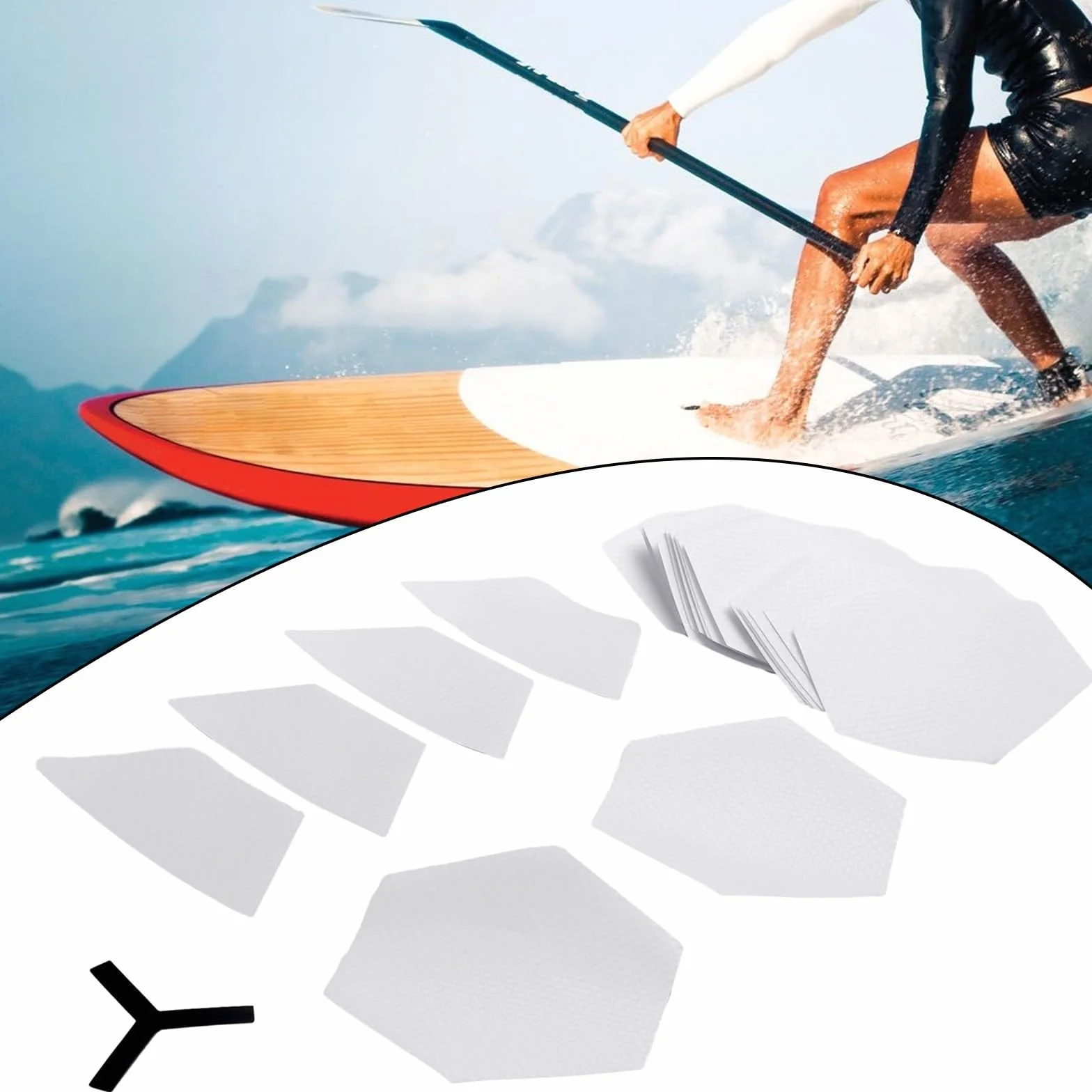 Kit de almohadillas de tracción antideslizantes para tabla de surf, 22 piezas