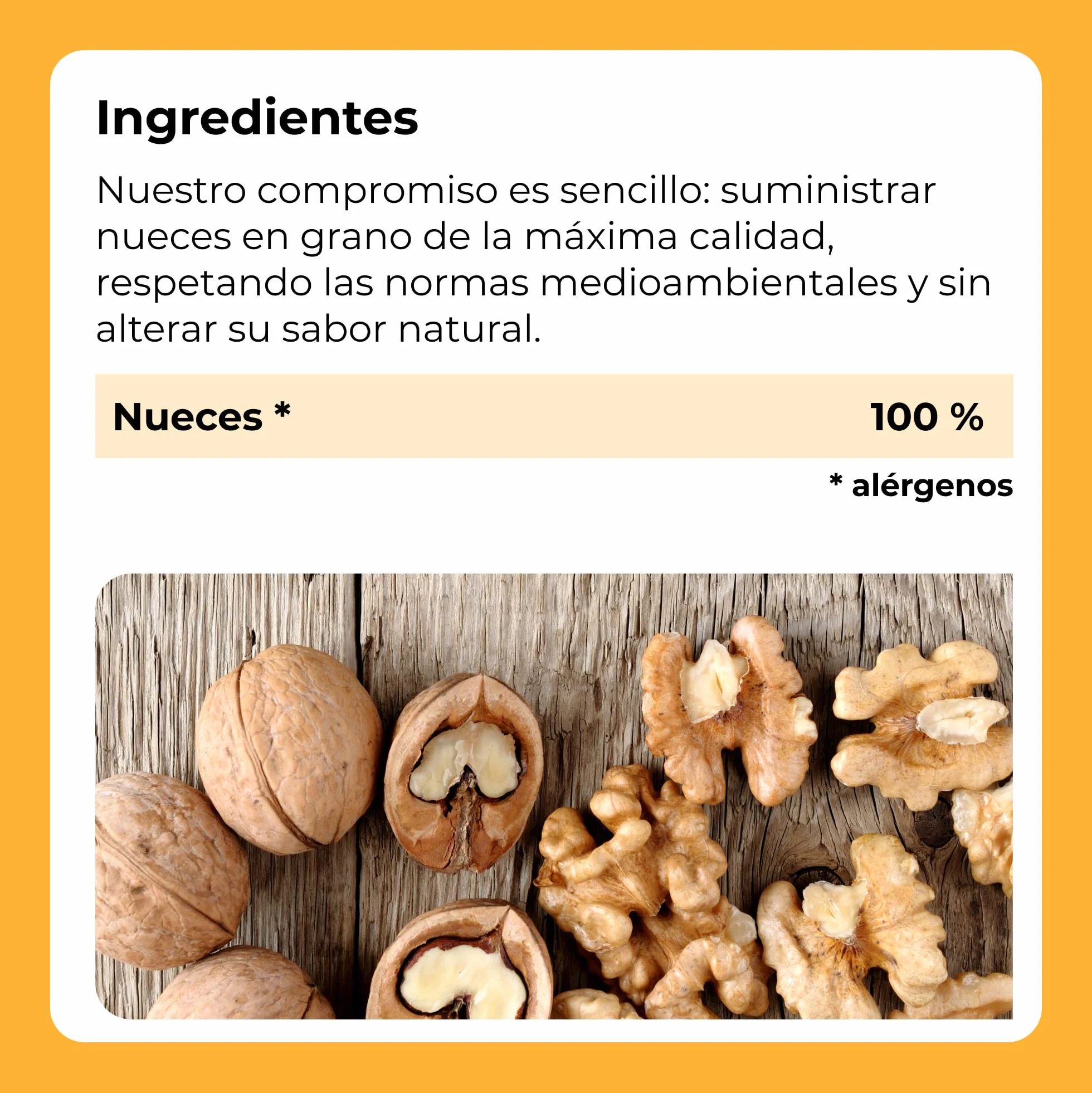 Nueces gran calibre 1kg Natural Sin sal Dorimed