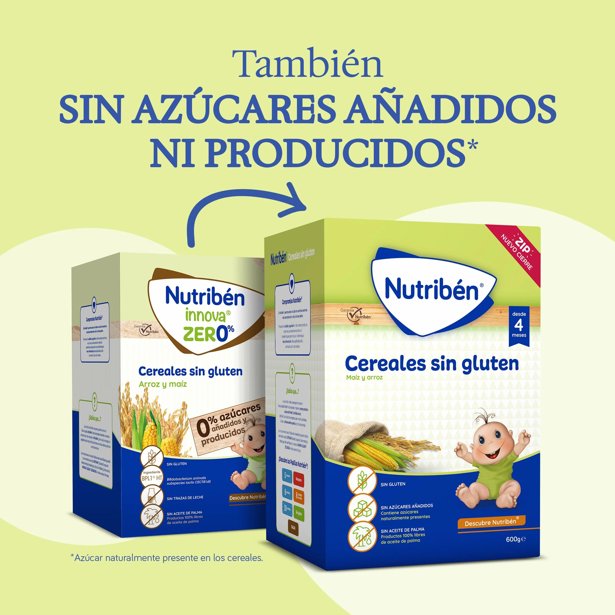Nutribén innova ZERO 0% Gluten Free Cereals | Rice and Corn | Baby Food from 4 Months | 0% Added Sugars | No Milk Traces | 500g