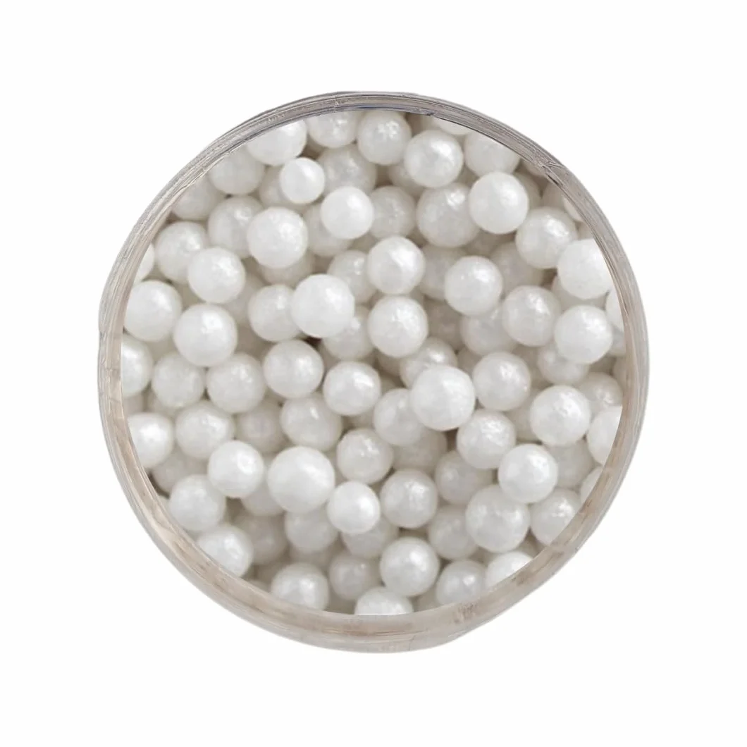 Azucren, Perlas Comestibles, Sprinkles Comestibles, Perfecto para Decorar Tartas, Cupcakes, Galletas y Chocolates, Diametro 4 Milímetros, 90 Gramos (Blanco)