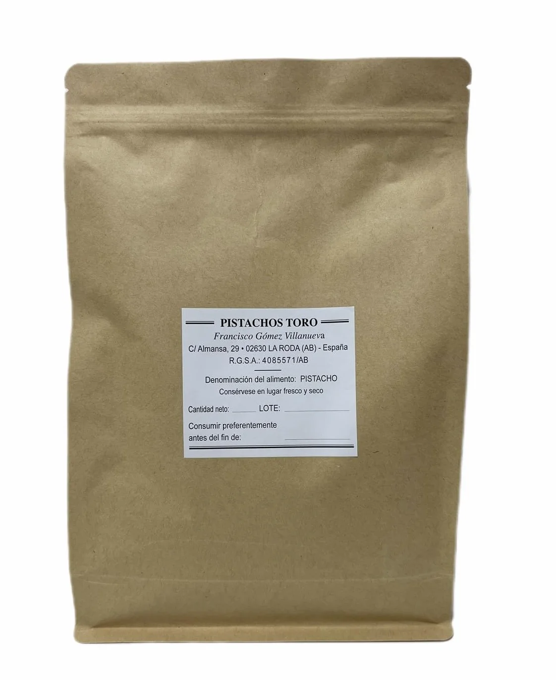 Pistachos ecológicos, 850g Origen España