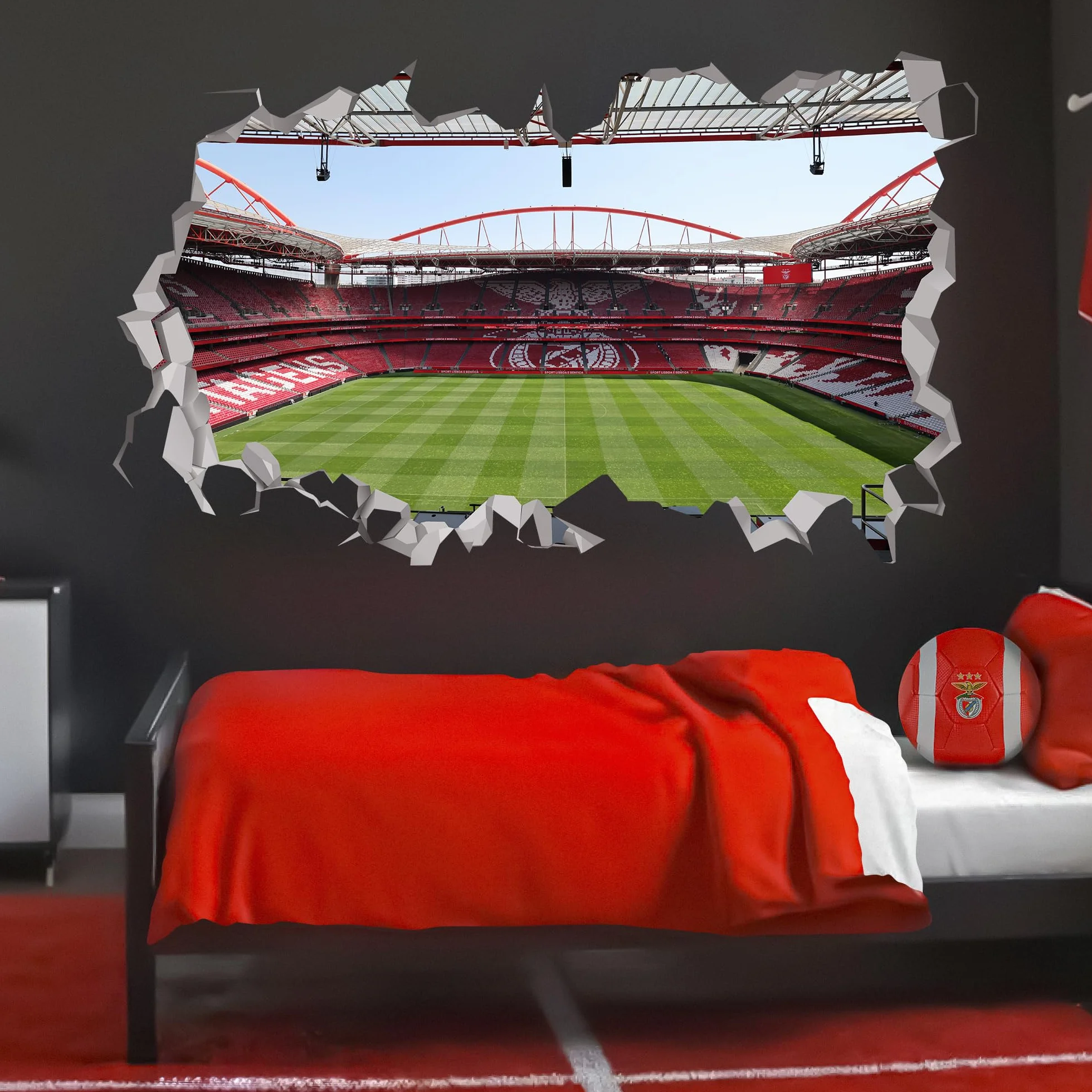Benfica Vinilo Adhesivo Pared Decoracion Habitacion, Vinilos Decorativos Infantiles Estadio da Luz