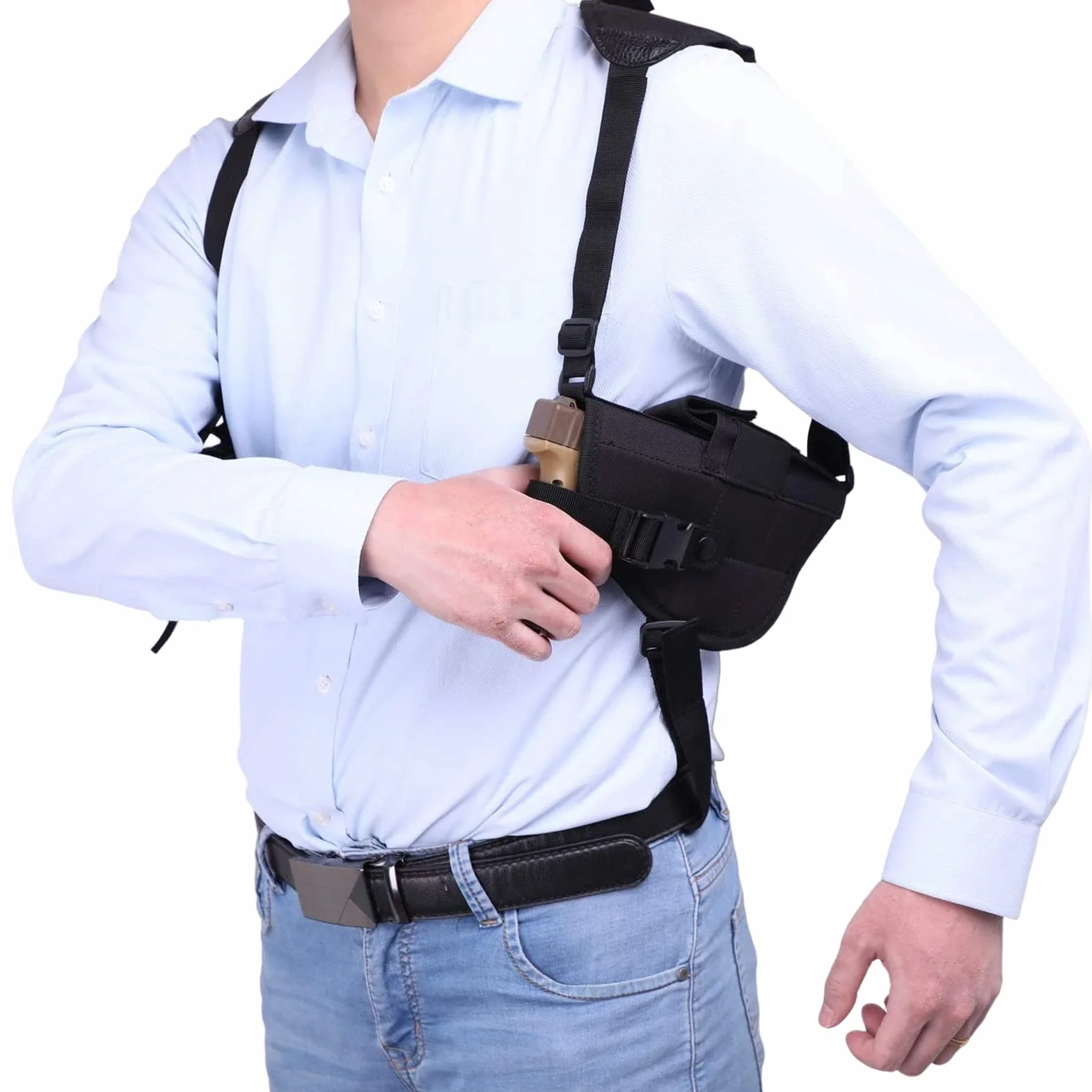ZONSUSE Pistolera Hombro Funda Oculta Ajustable para Glock Ruger Sig Sauer Smith