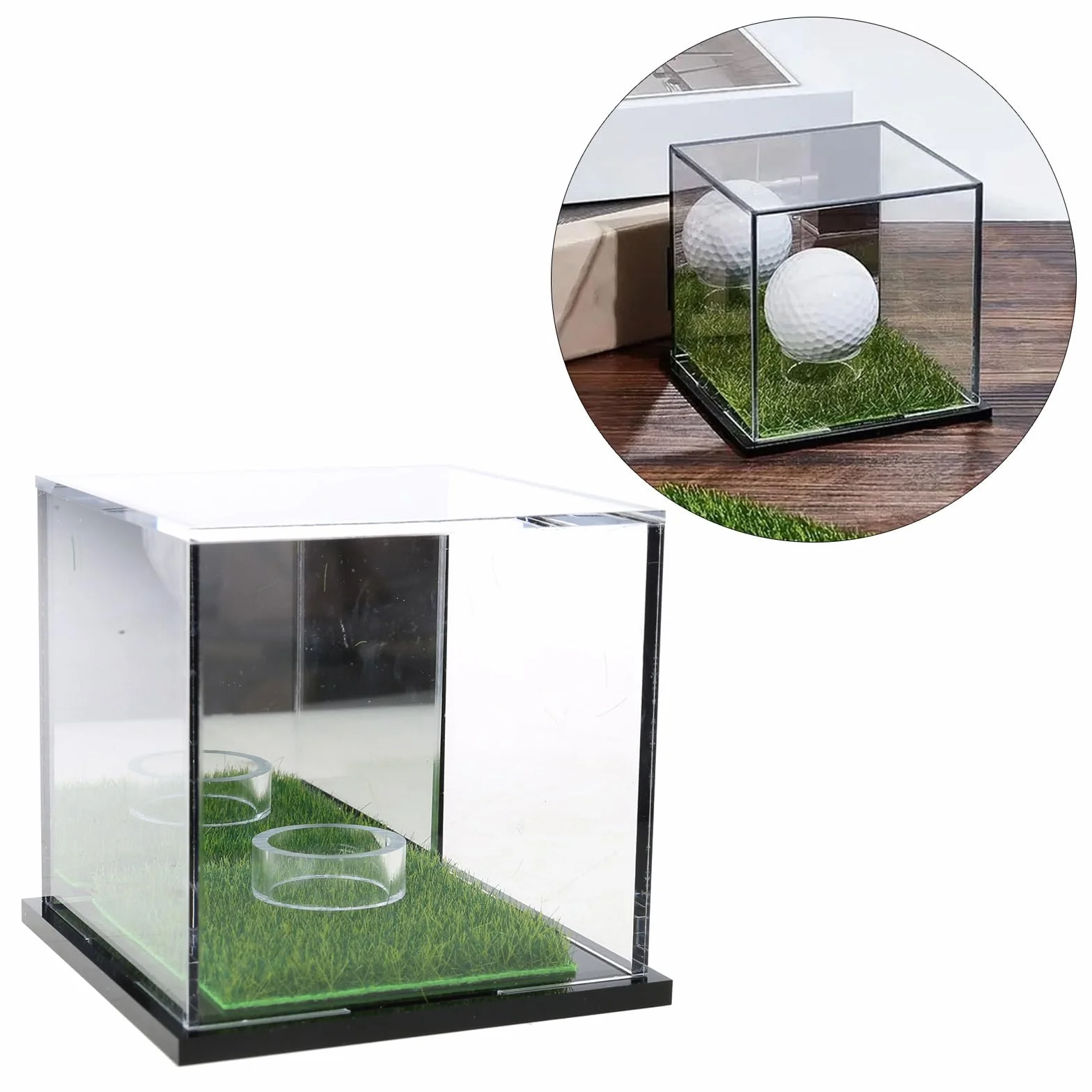 Soporte transparente para pelotas de golf, caja de exhibición para golf, béisbol