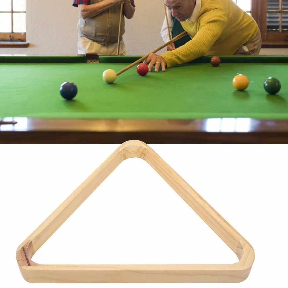 Marco De Billar Profesional De Madera Triangular Espesar Mesa De Billar Triángulo Bolas Rack Accesorios