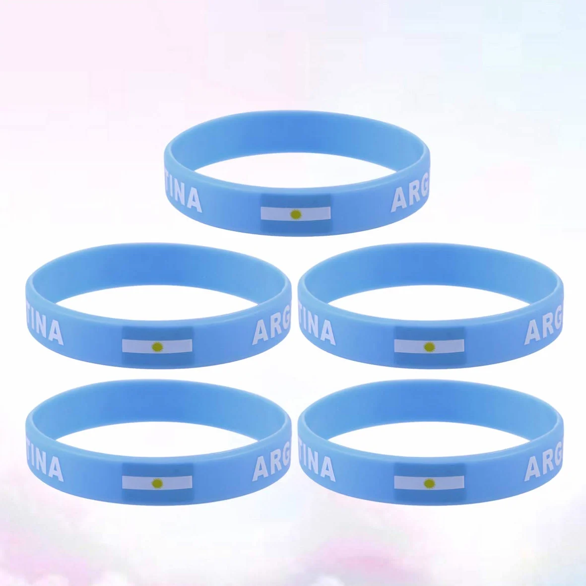 BESPORTBLE 5 Piezas Silicona Argentina País Pulsera Deportes Nacional Copa Favor 2020 Olimpiada