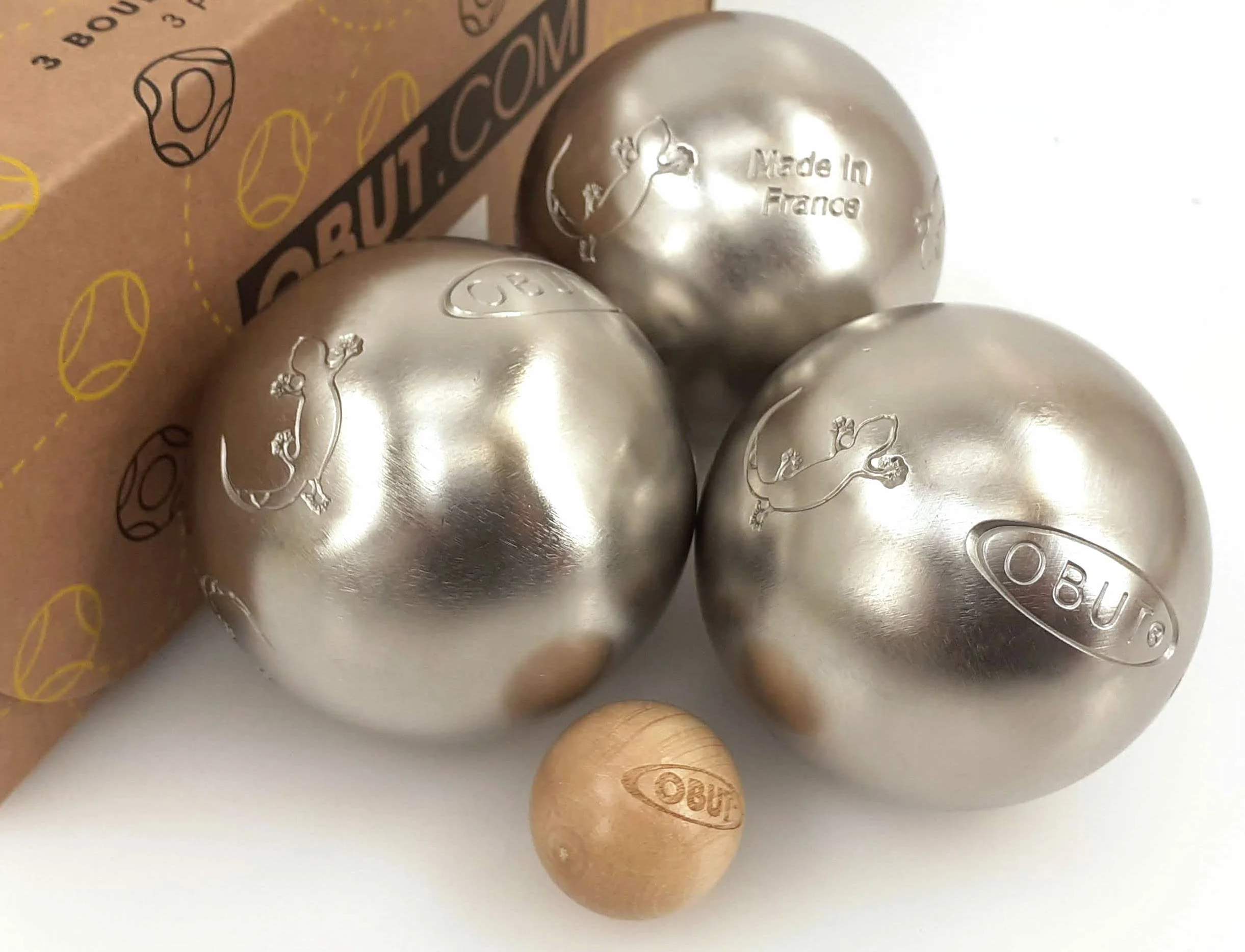 Obut Loisir Bolas de Petanca de Acero Inoxidable Juego de 3 Bolas