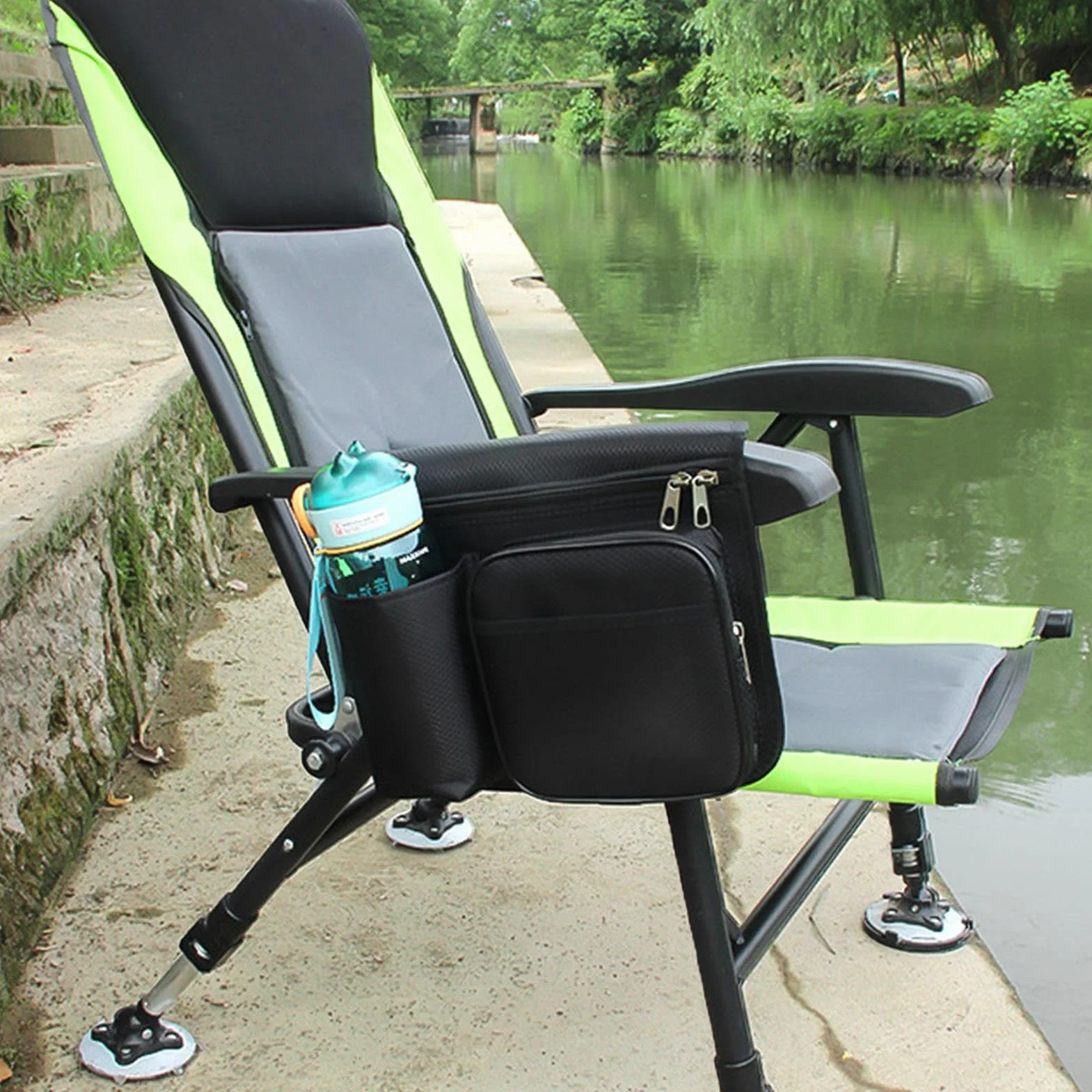 Bolsa lateral para silla de playa de tela Oxford engrosada resistente al agua