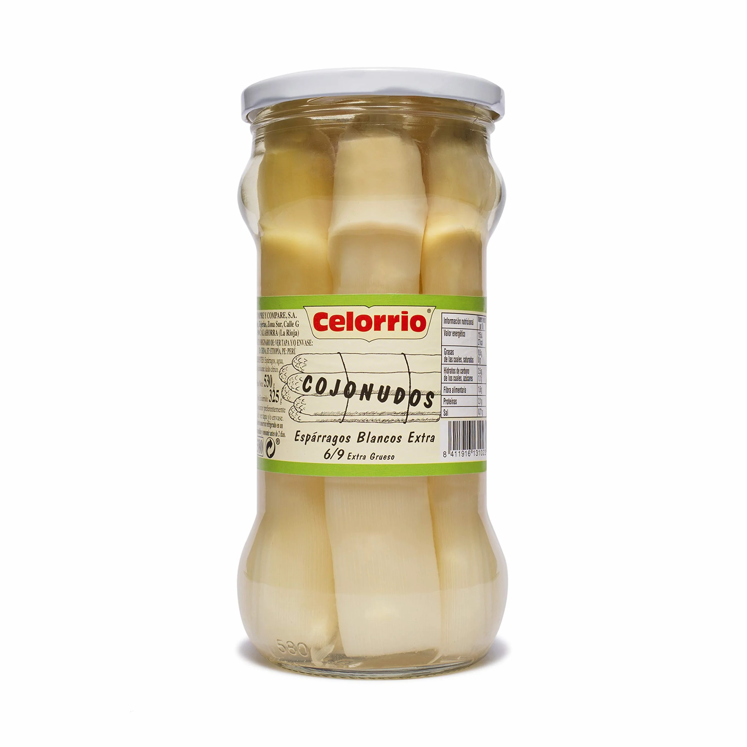 CELORRIO Espárragos "Cojonudos" 6/9 - Paquete de 12 x 530 gr Total: 6360 gr
