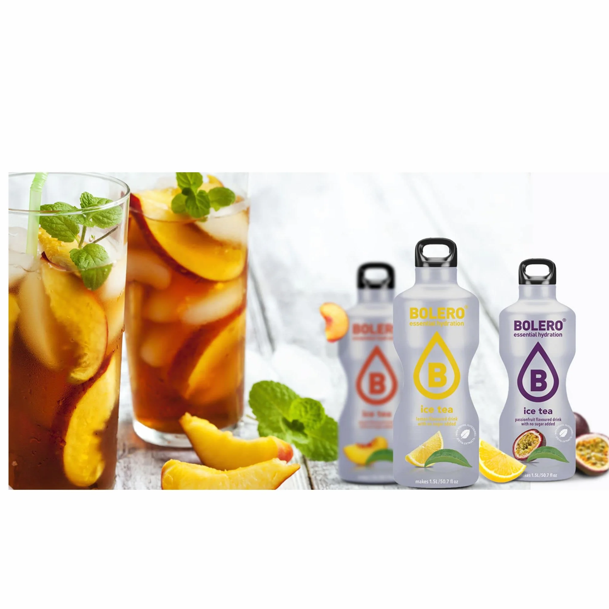 Bolero ICE TEA PEACH | 24 x 8 g I refrescante polvo sin azúcar endulzado con stevia | vitamina C | bebida saludable recomendada por diabéticos | sabor a té helado de melocotón