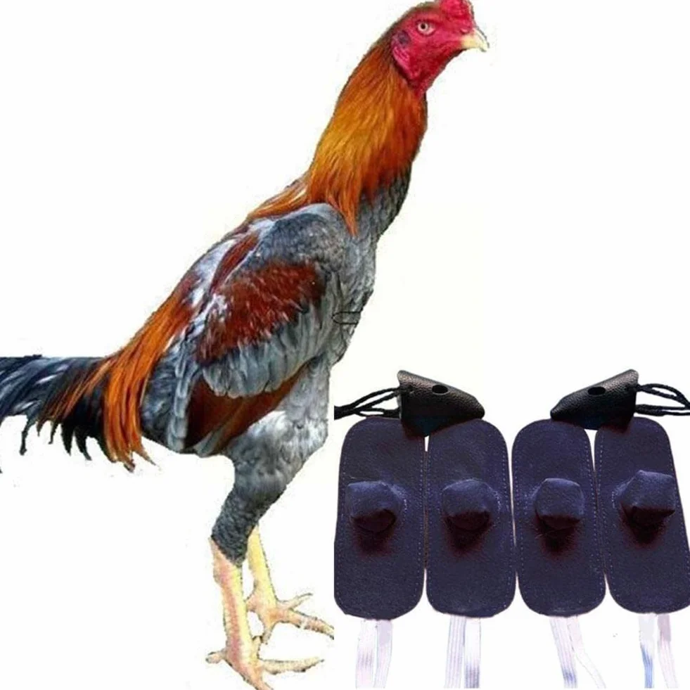 HUFFA Gallo Gallos Pollo Guante de Cuero Rojo 4 Pares Lucha Libre para Gallos