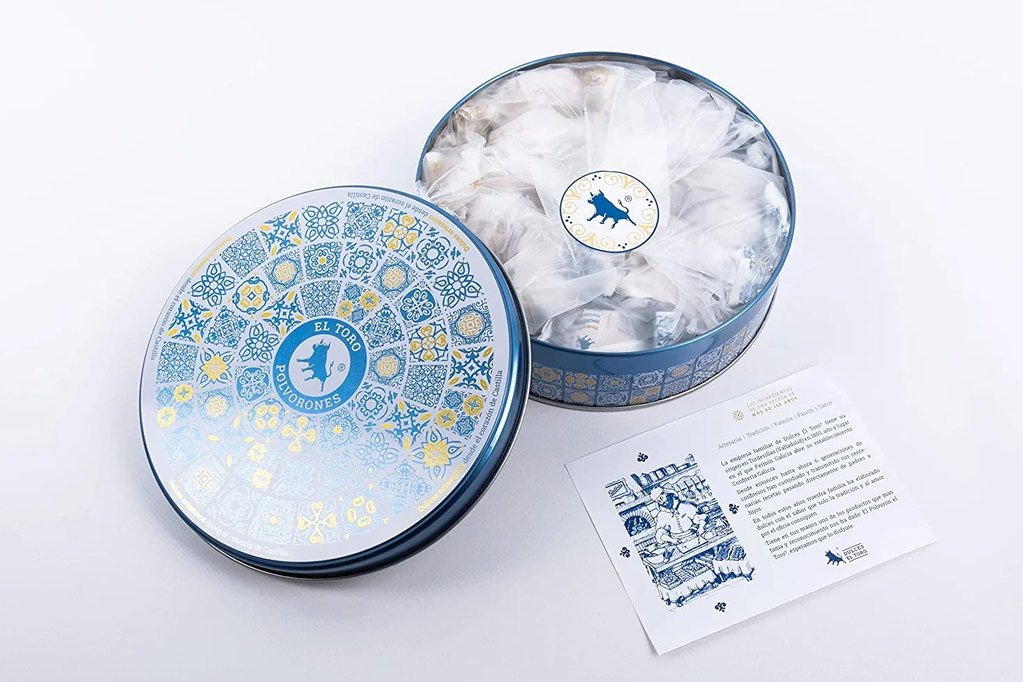 El Toro - Caja Surtido de Polvorones El Toro Original y Almendra - Edición Especial - 420 gramos - Pasteleria y Dulces Galicia - Valladolid - Producto artesanal - dulces Navidad - receta tradicional