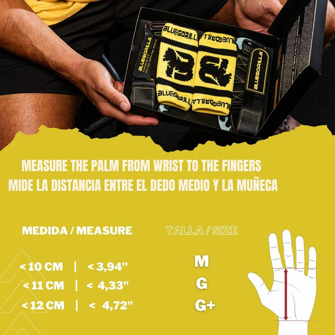 BLUEGORILLA Competitor 3.0 Calleras para Crosstraining Grip RX sin Magnesio Neopreno Reforzado