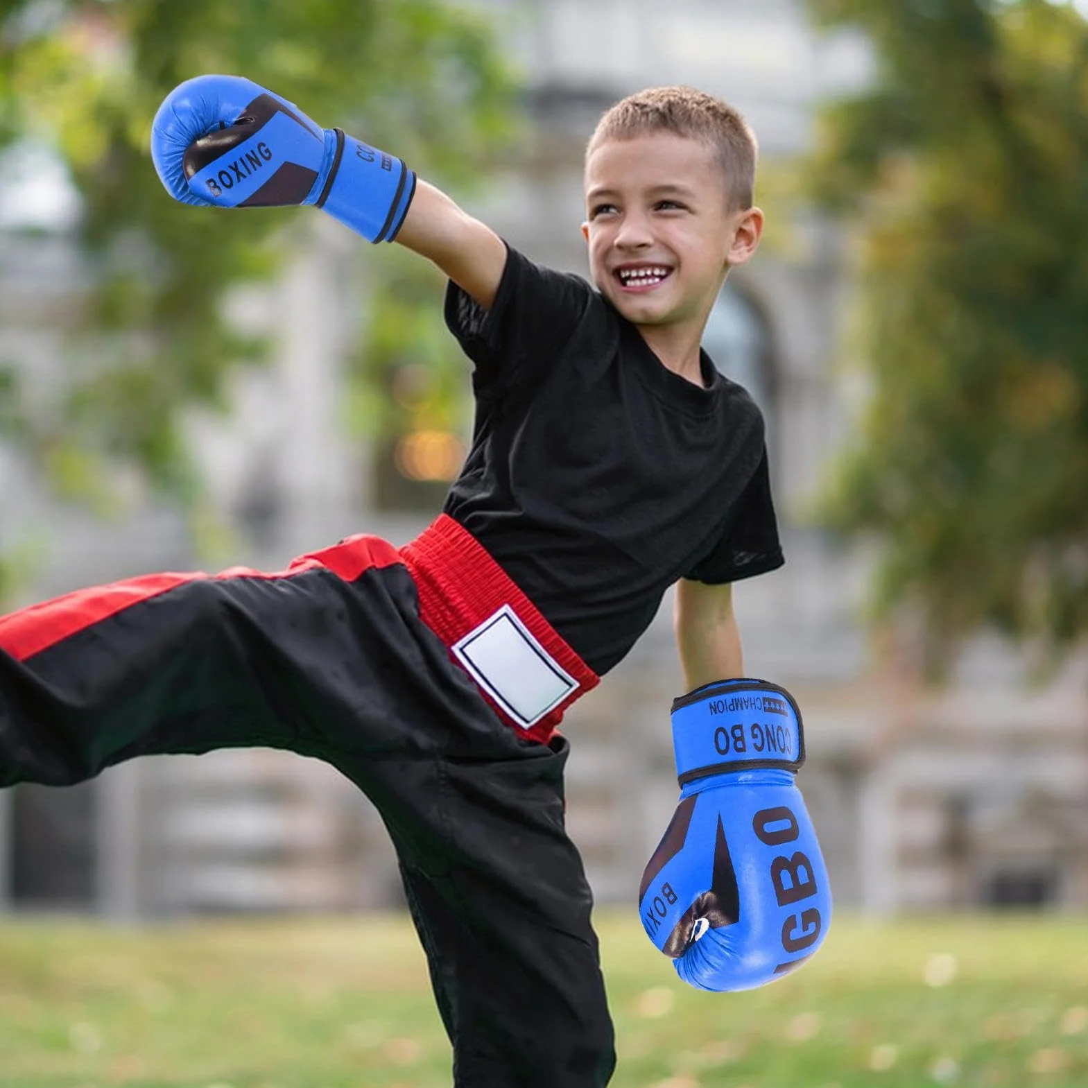 Guantes de boxeo para niños 3-16 años ajustables MMA Muay Thai kickboxing