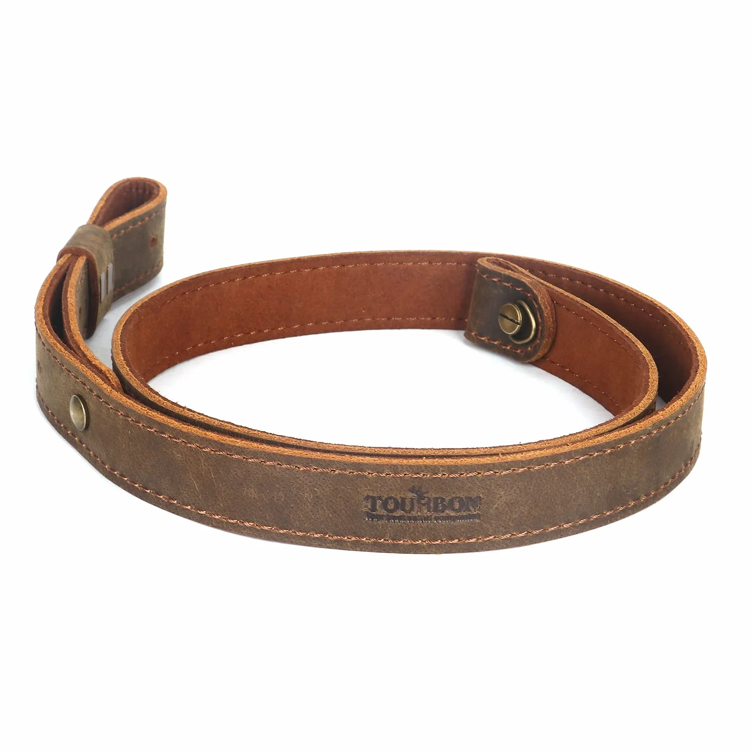 TOURBON Correa para Escopeta Estilo Europeo de Cuero Genuino 3 mm