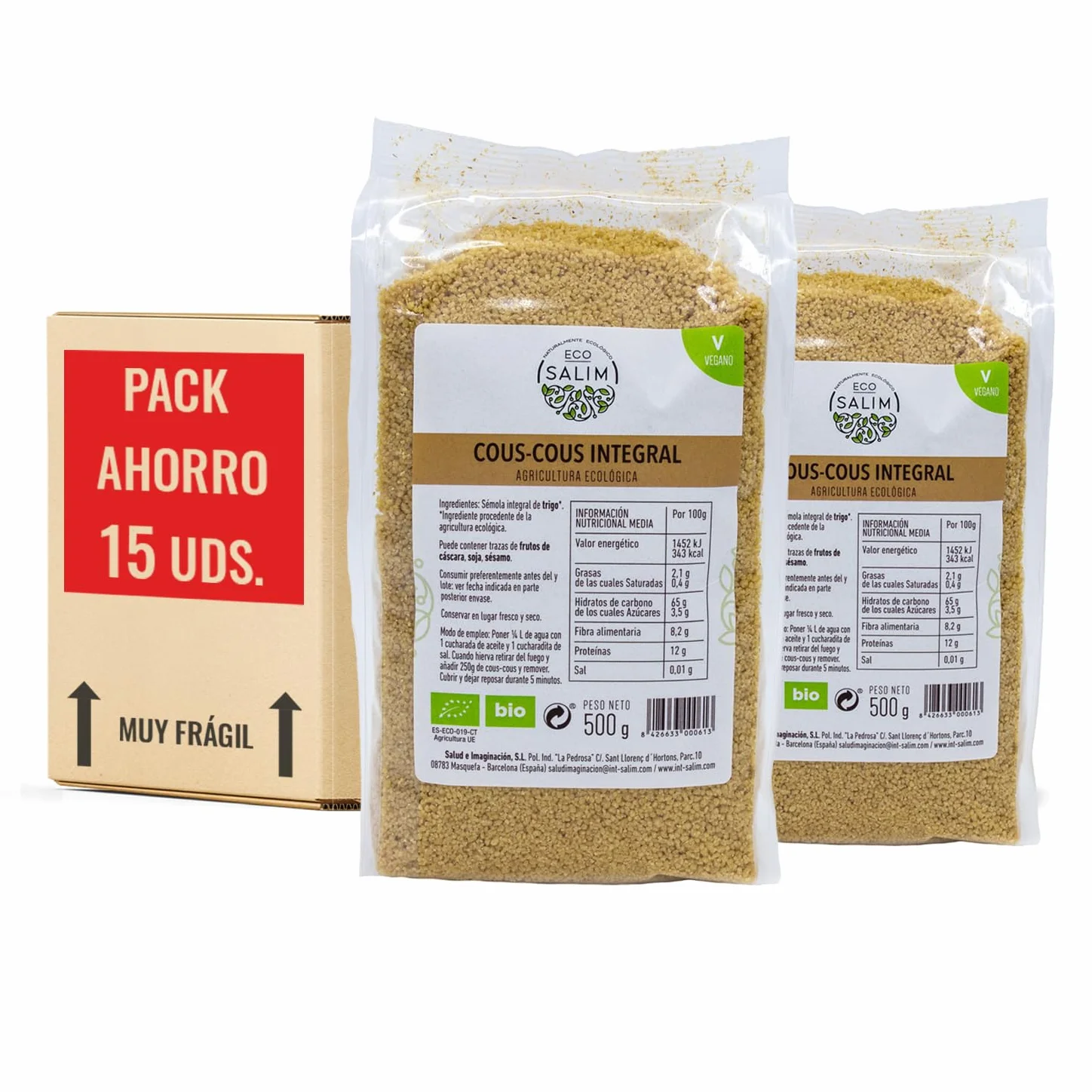 ECO SALIM - CUSCUS INTEGRAL BIO PACK 15 UDS.