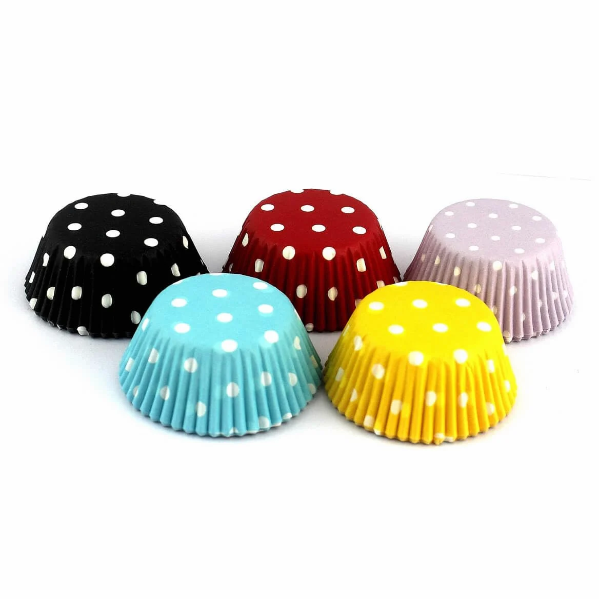 Rainbow Mini Polka Dots Cupcake Liners 300 unidades, sin olor, grado alimenticio y a prueba de grasa