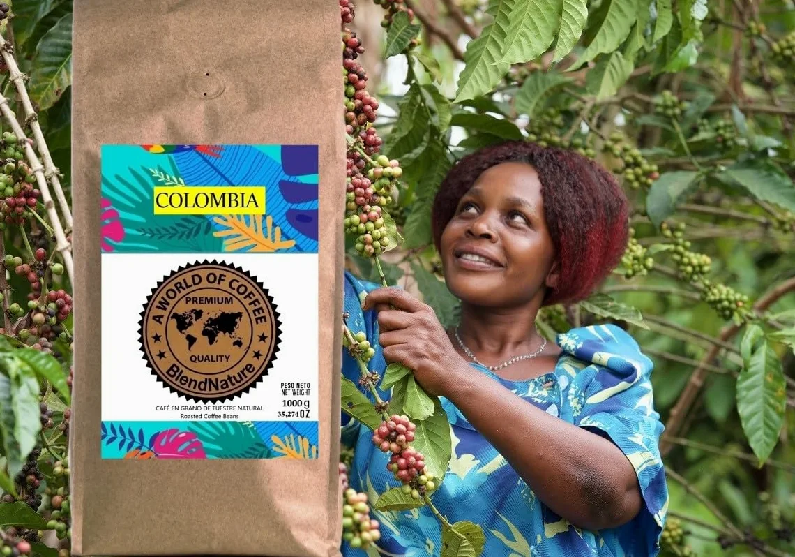Café en Grano 1kg Natural Colombia 100% Arabica-Calificación 82 puntos por la Specialty Coffee Association (SCA) por su sabor aroma y excelencia-Origen exclusivo Colombia