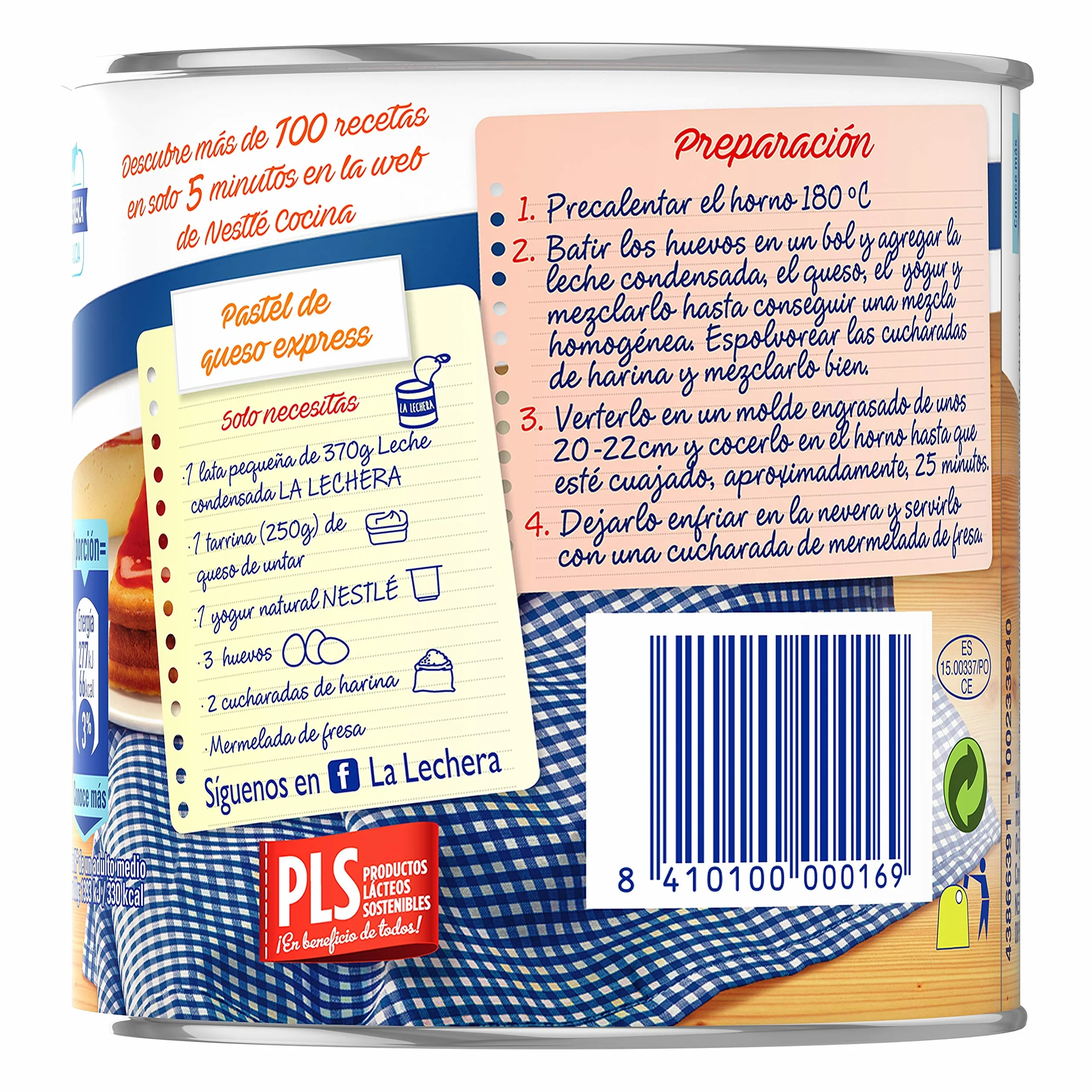 Nestlé La Lechera Leche Condensada Entera Pack 12 x 370 g