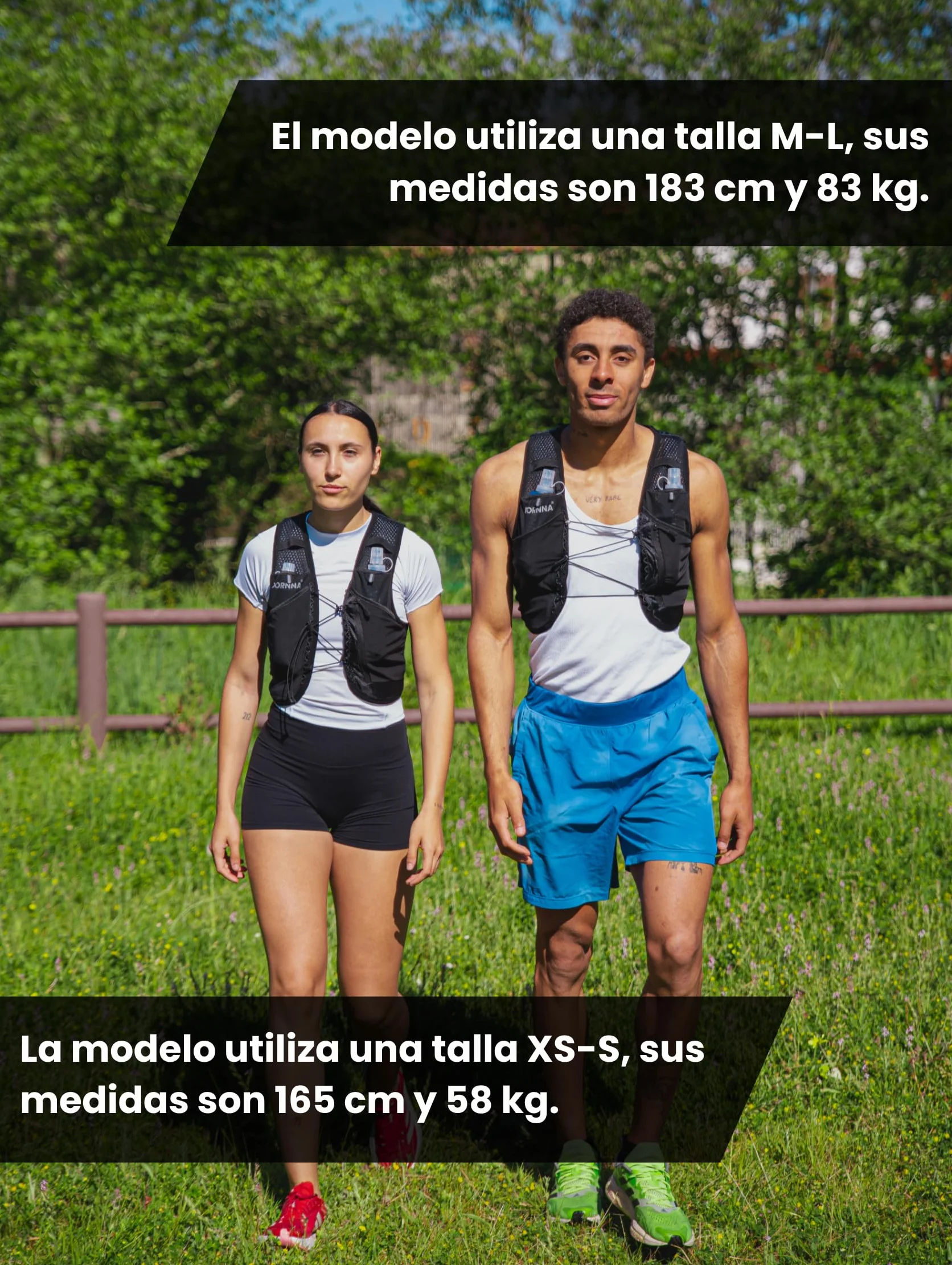 Chaleco Hidratación Trail Running Light Edition V1 con 2 Soft Flask 500ml, Mochila de Correr Hombre Mujer