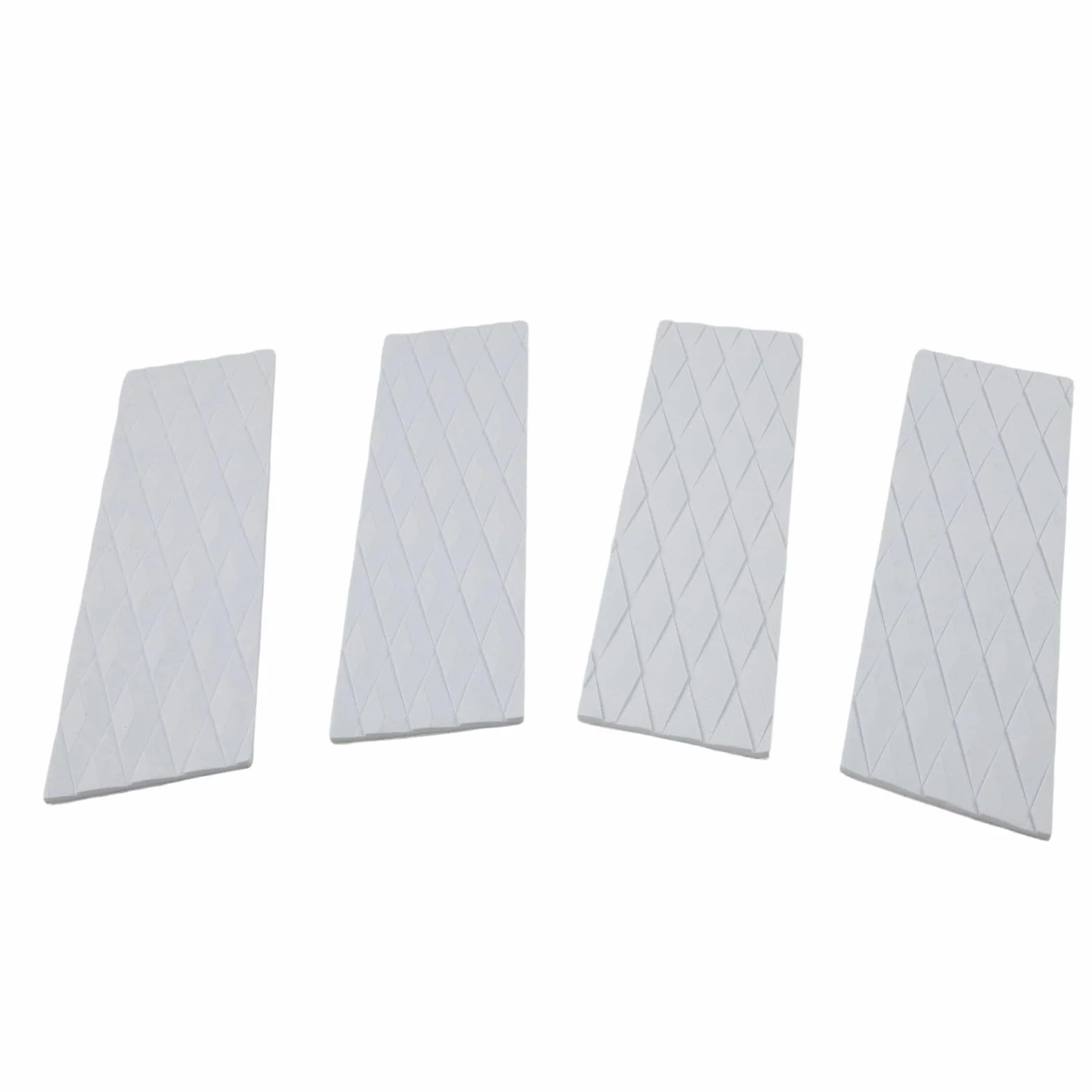 Alfombrillas antideslizantes de EVA para tablas de surf, acanaladas con respaldo, blanco